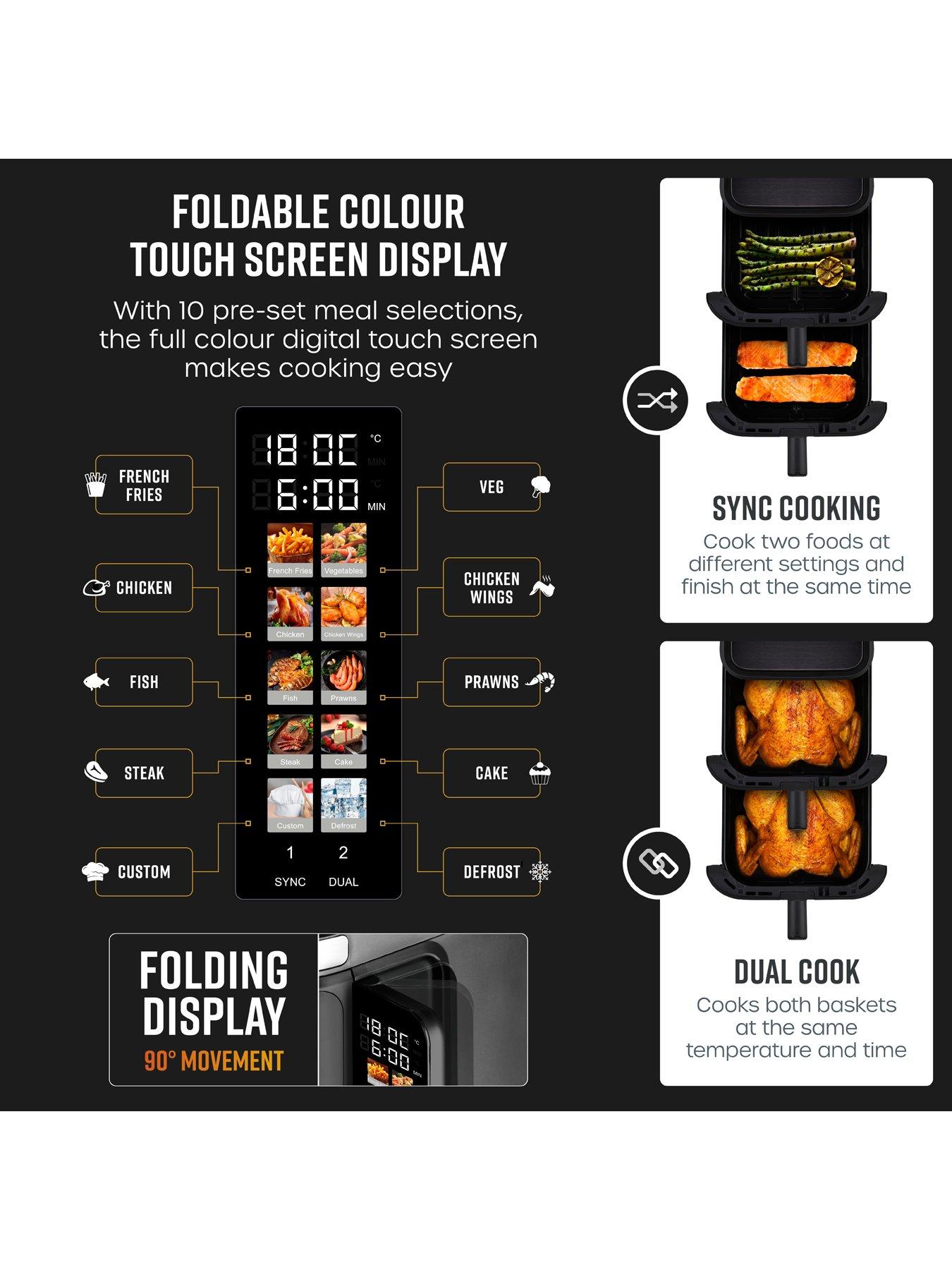 Image 6 of 8 of Swan SD10522BLK 11L Twin Stack Air Fryer - Black