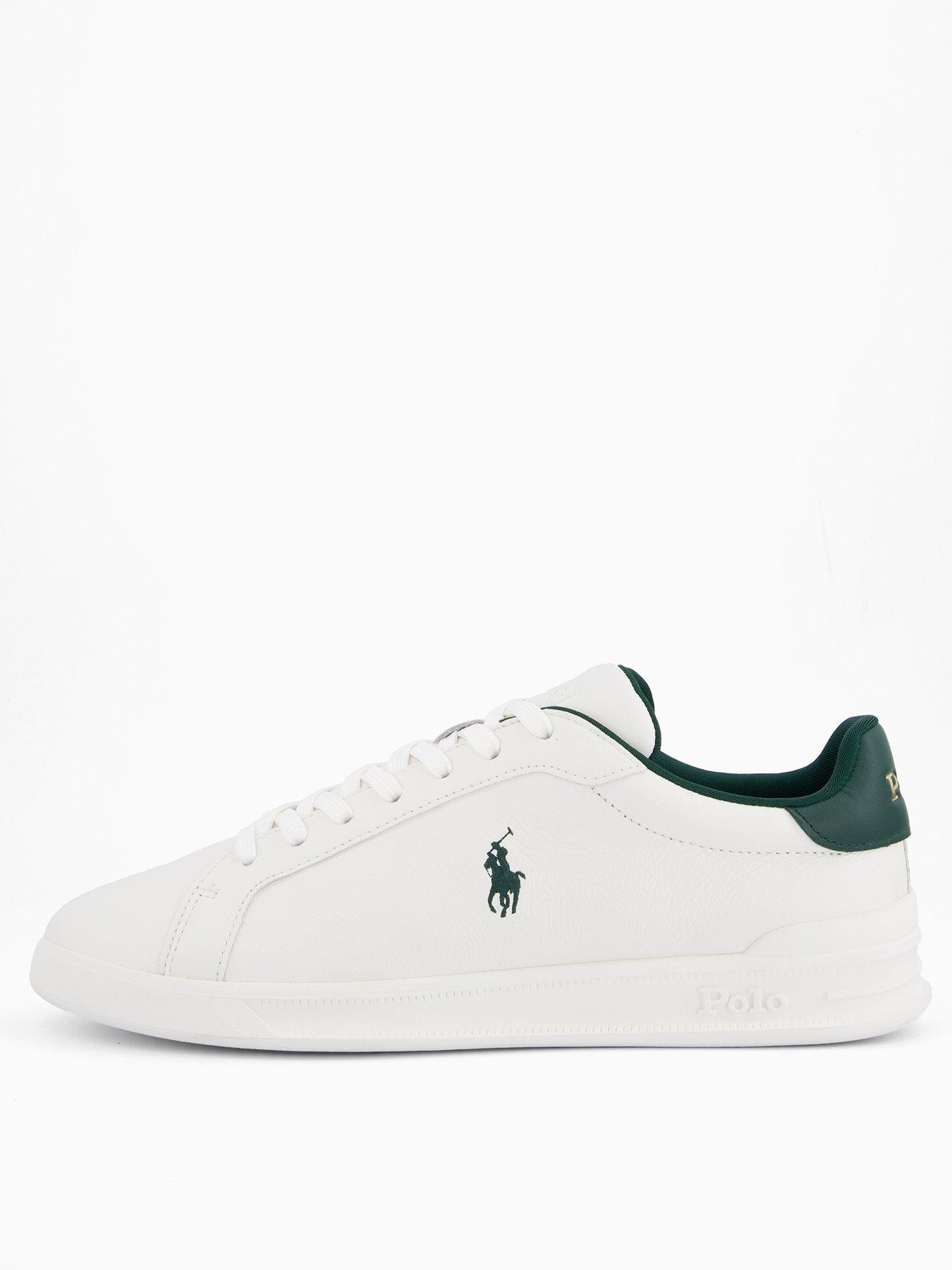 Polo Ralph Lauren Bedford Leather And Suede Trainers - White