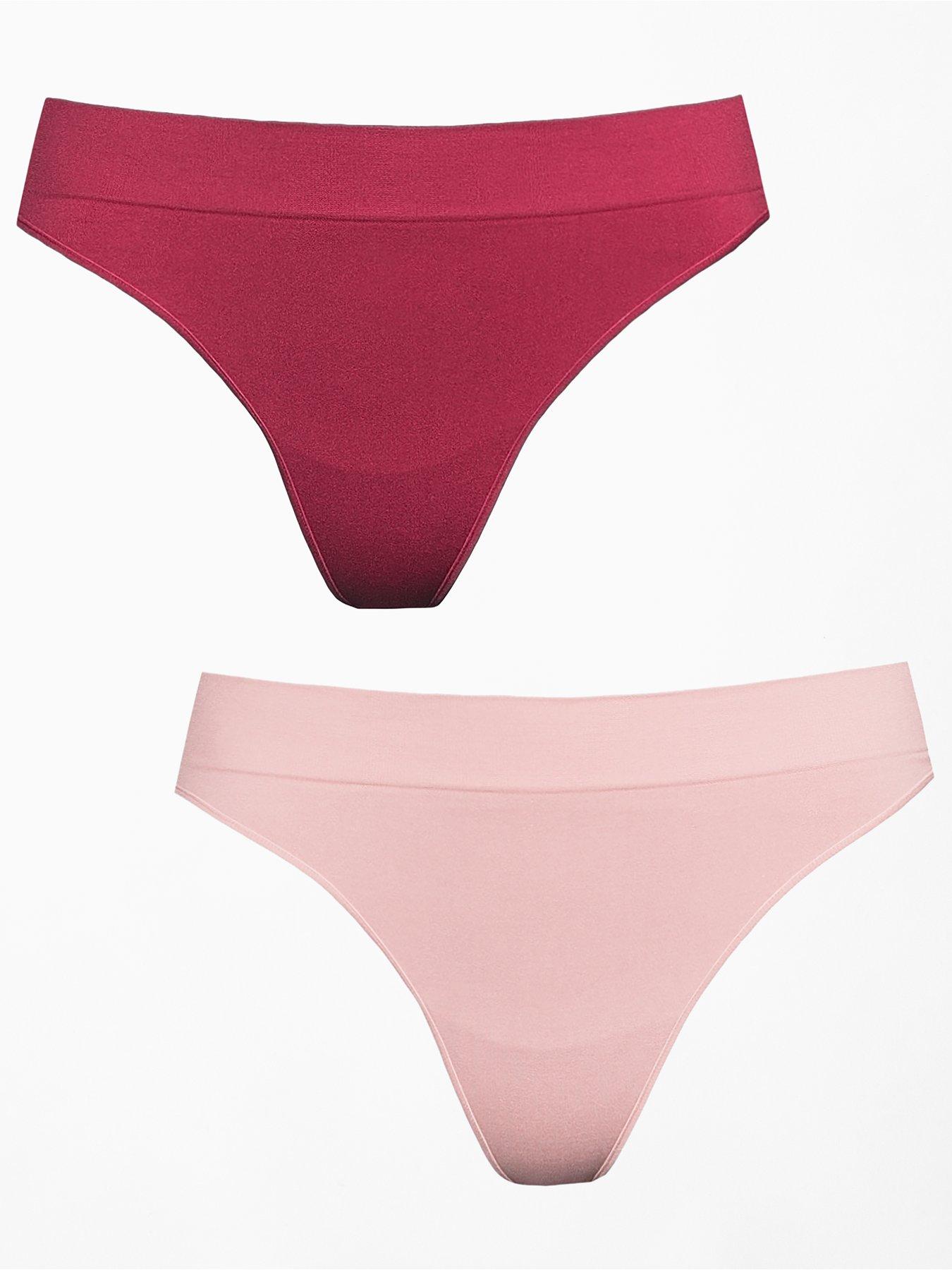 The Very Collection 2 Pack Seamless Thongs - Pink