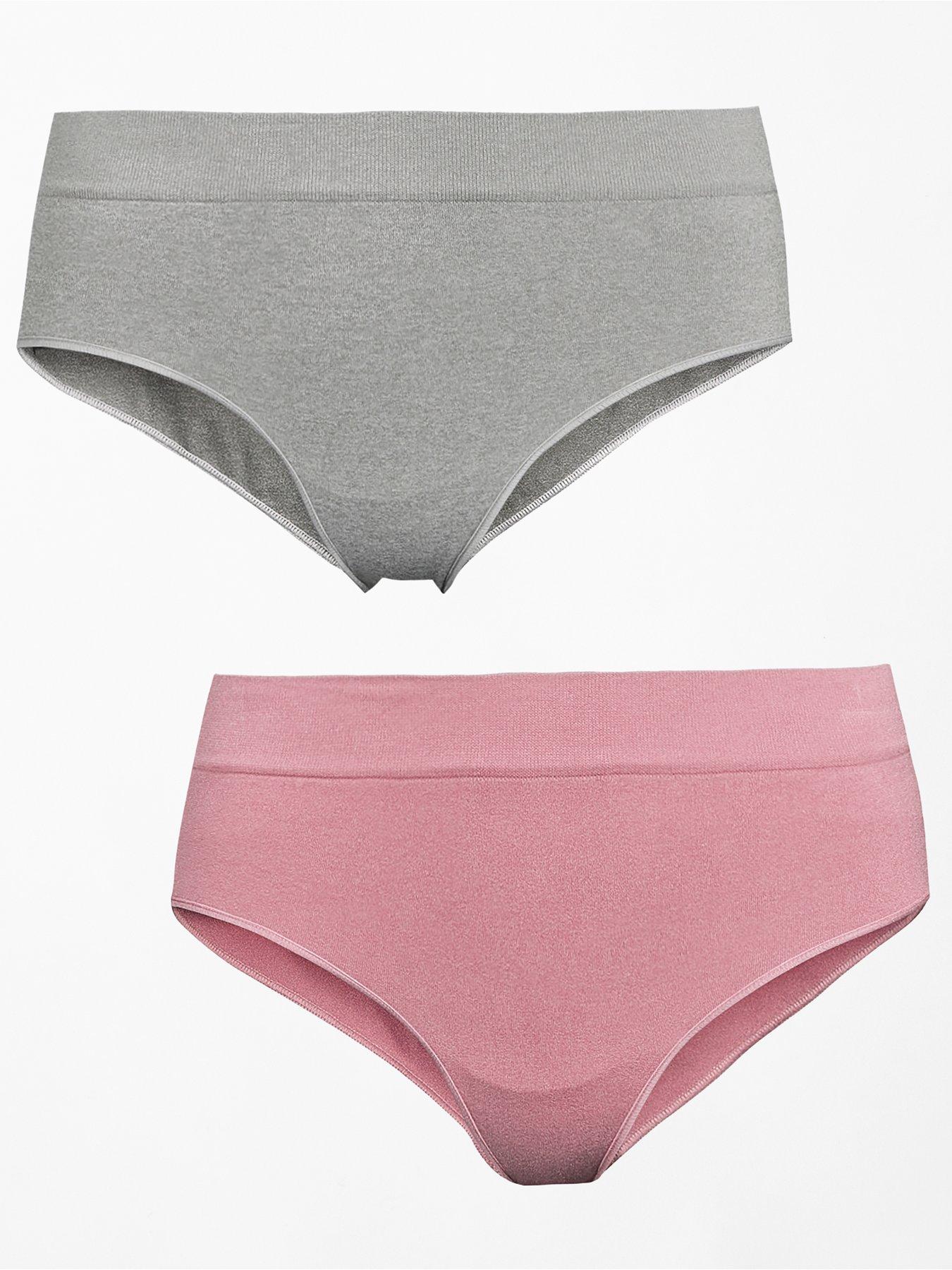 The Very Collection 2 Pack Seamless Hipster Briefs - Grey