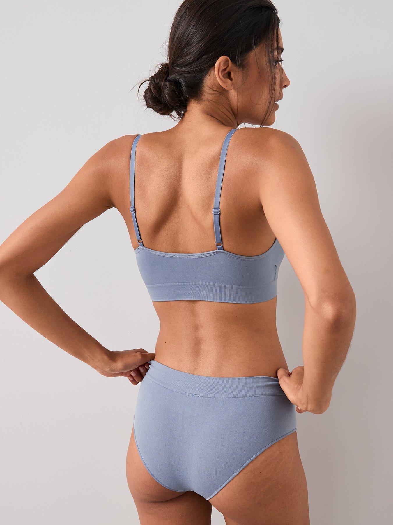Image 2 of 6 of The Very Collection 2 Pack Hipster Seamless Briefs - Blue