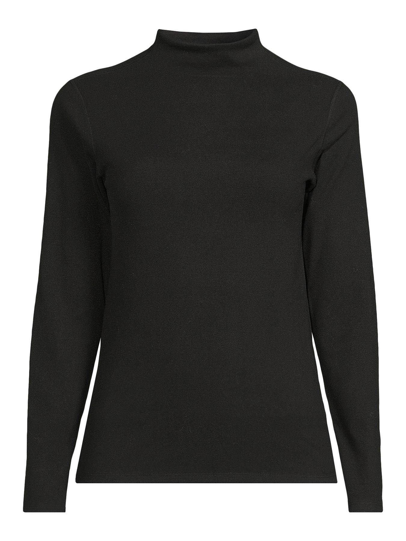 Image 7 of 7 of The Very Collection Fleece Lined Thermal High Neck Long Sleeve Top - Black