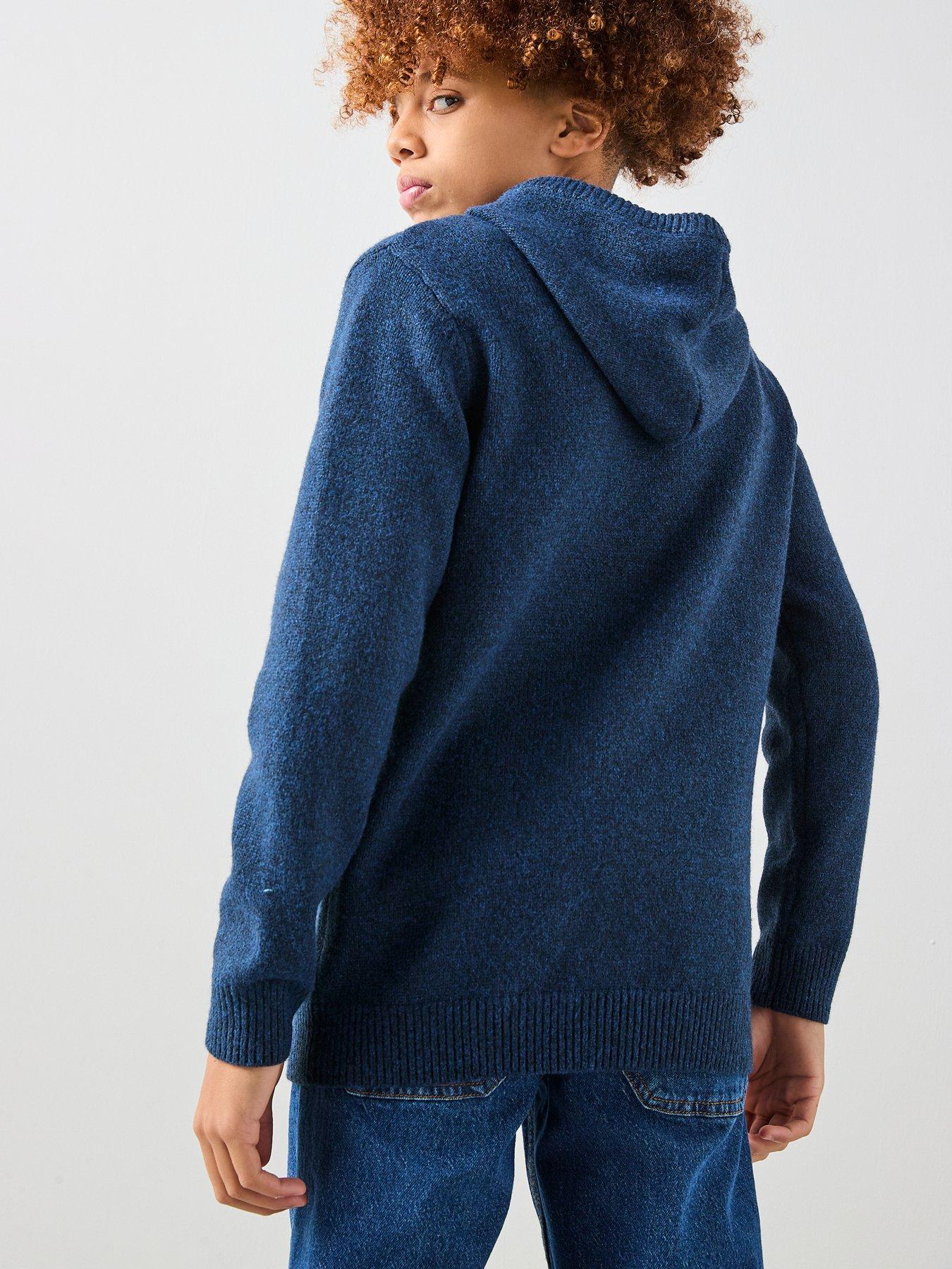 v-by-very-boys-half-zip-knitted-hoodie-bluestillFront