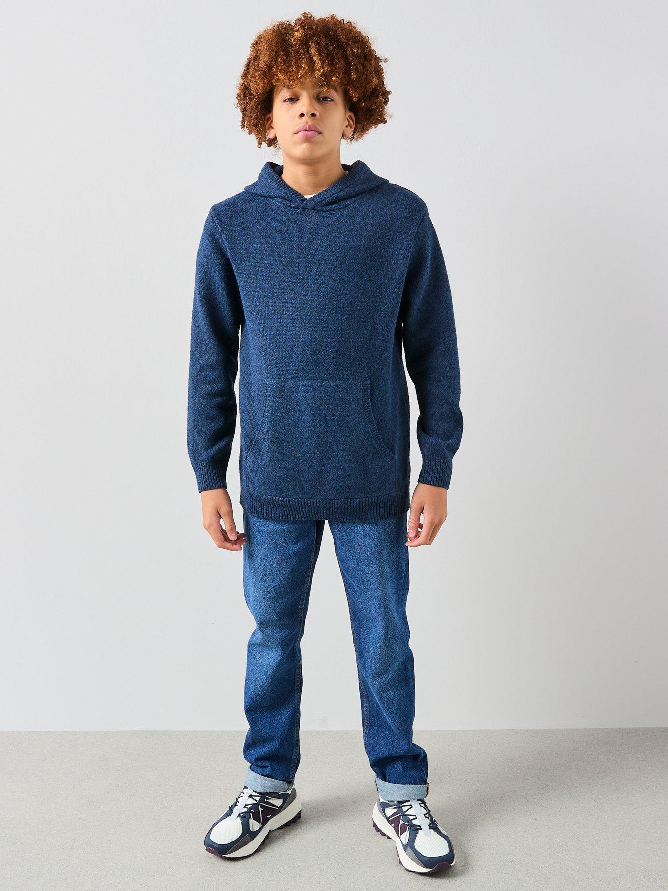 v-by-very-boys-half-zip-knitted-hoodie-bluedetail