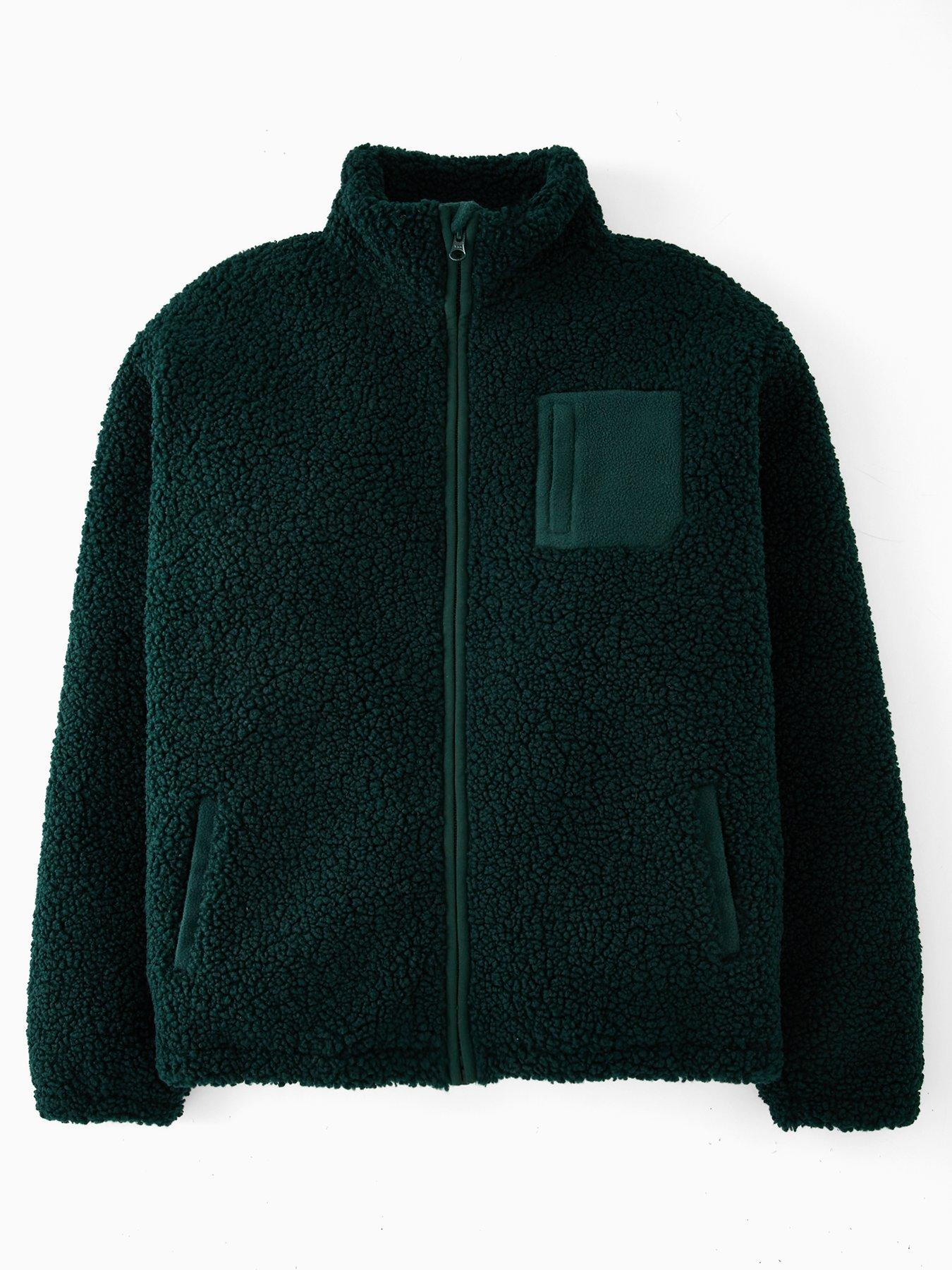 the-very-collection-boys-borg-pocket-detail-zip-up-jacket-green