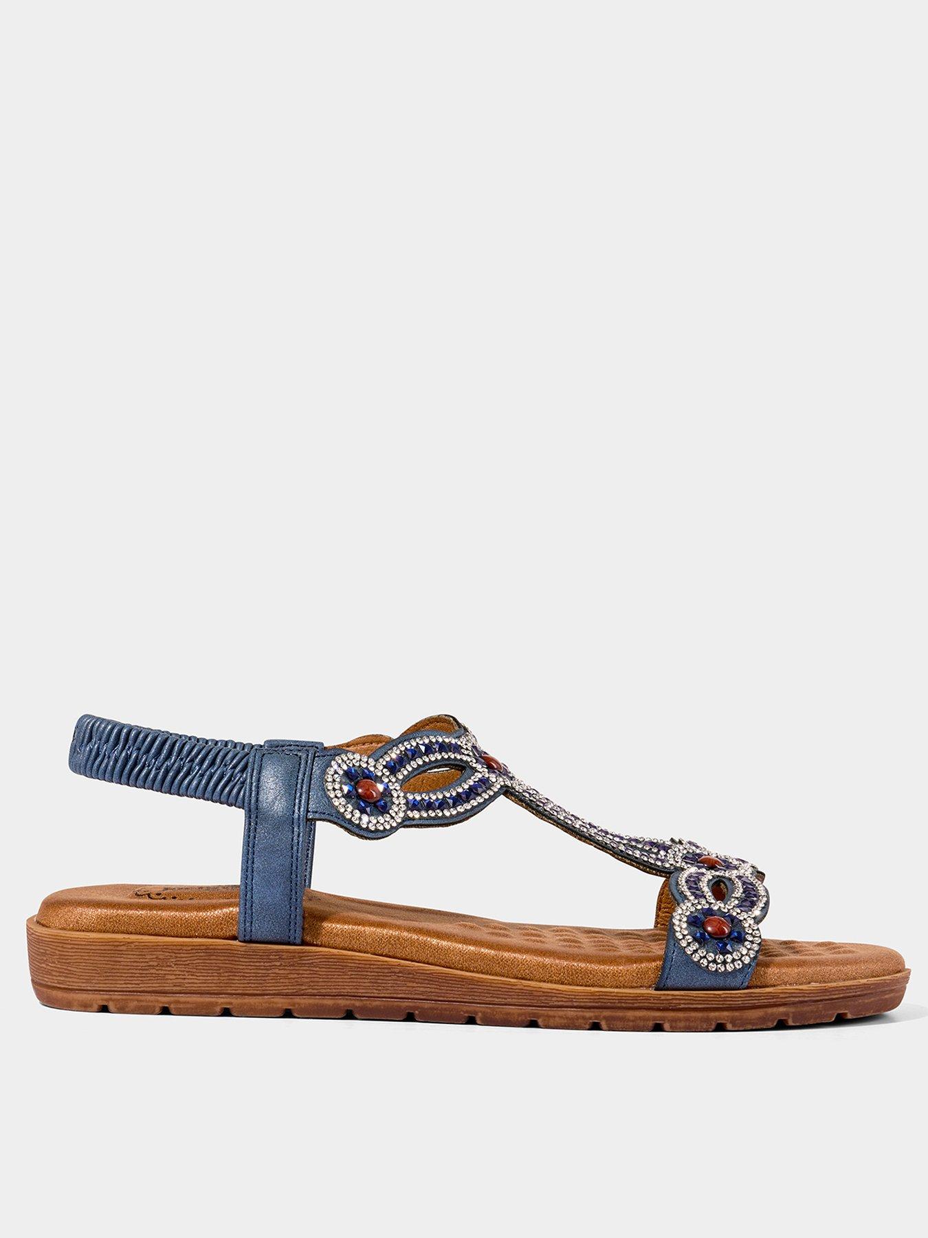 Image of Joe Browns Bedazzle Summer Sandals - Blue