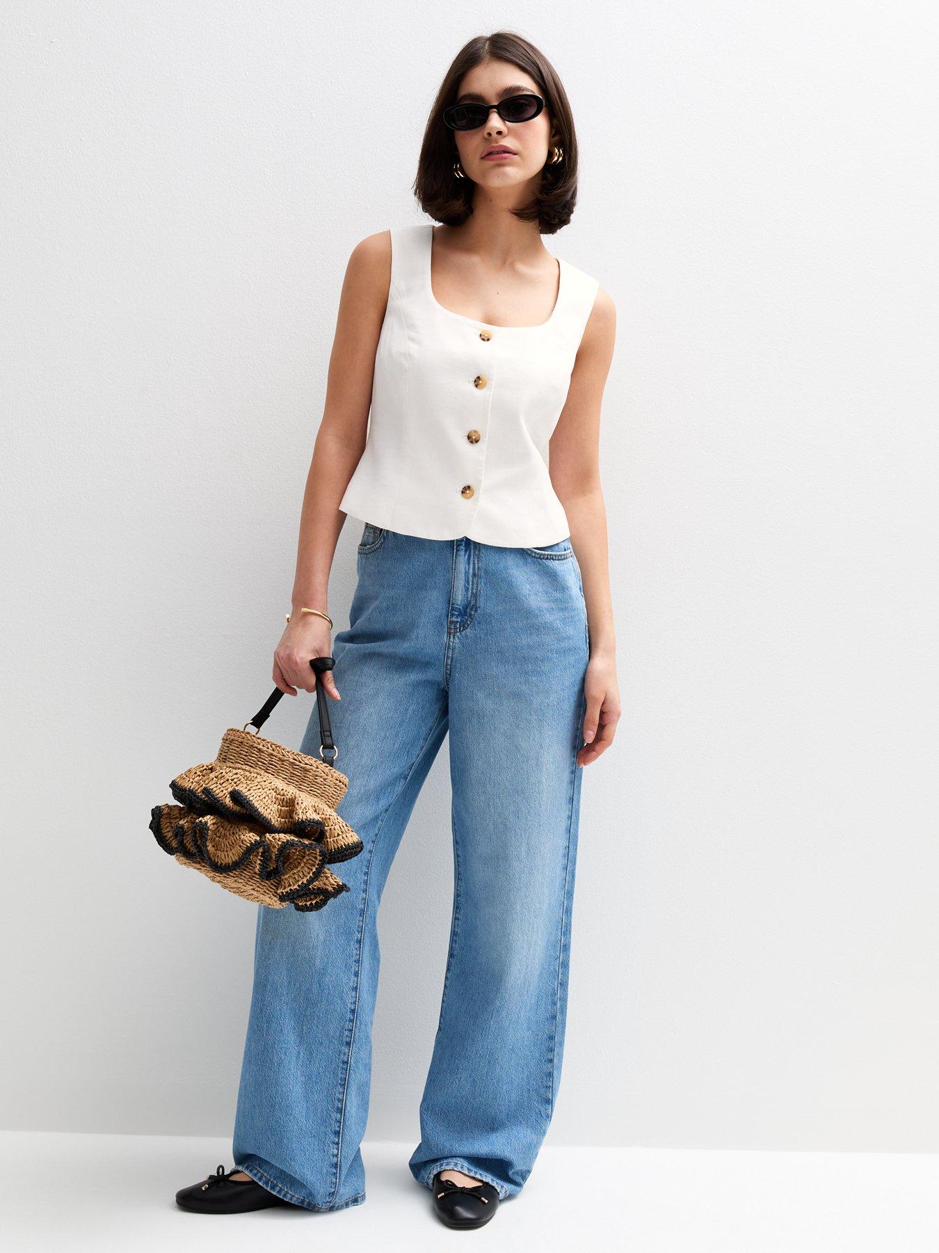 new-look-cream-linen-blend-square-neck-waistcoatback