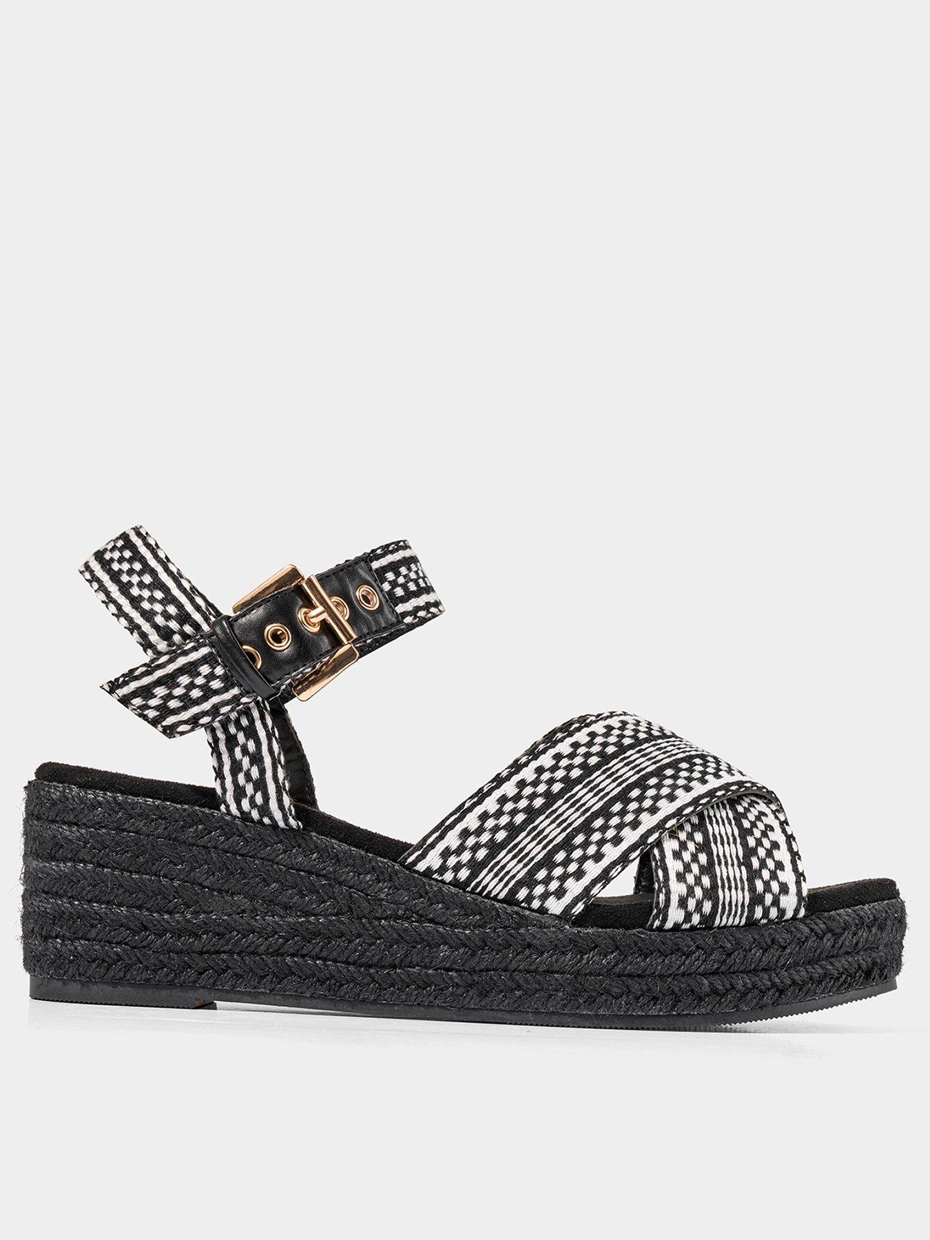 Joe Browns Coastal Charms Wedge Sandals - Black