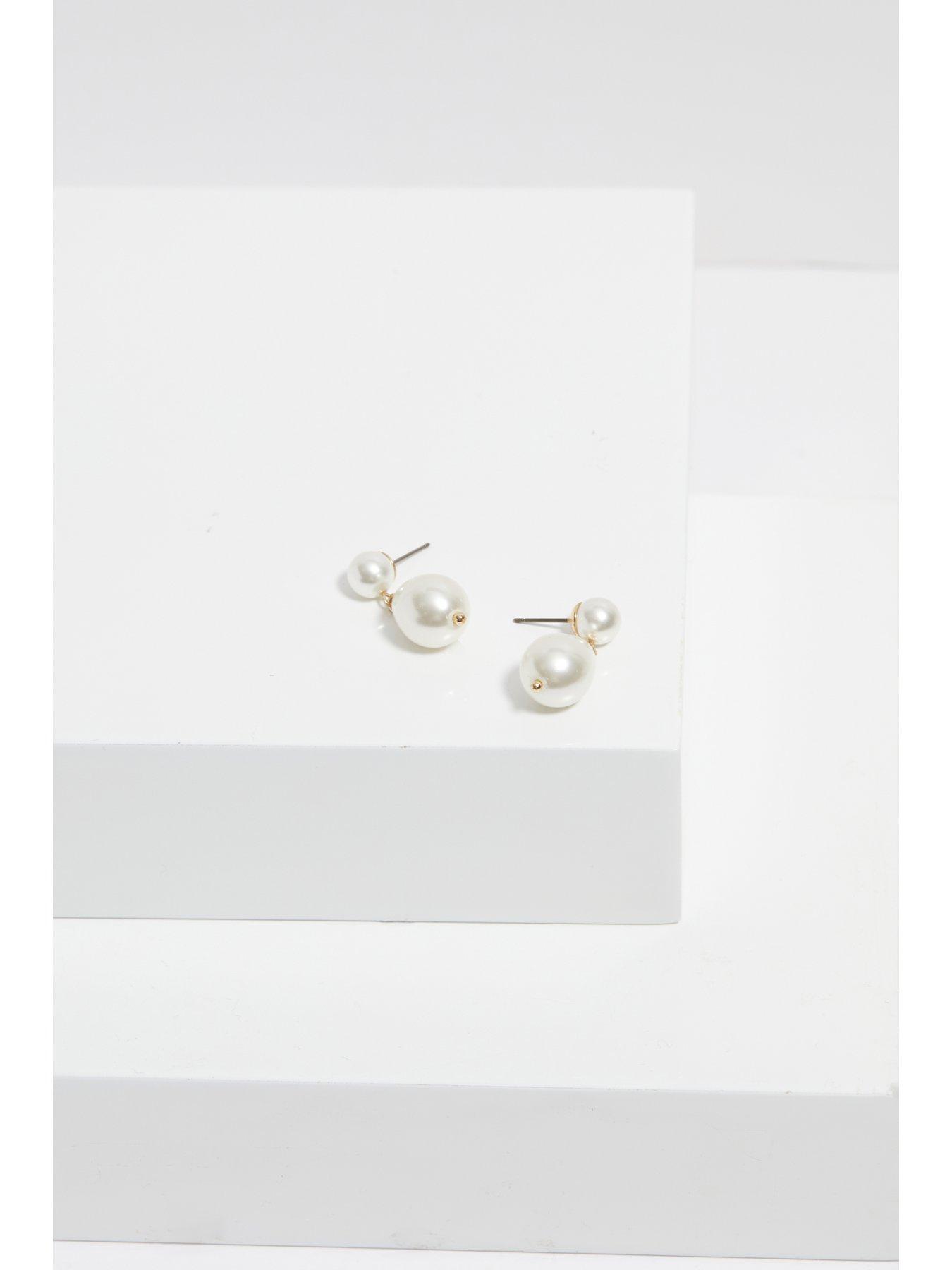 Image 4 of 5 of Jon Richard Jon Richard Gold Plated Pearl Peardrop Earrings