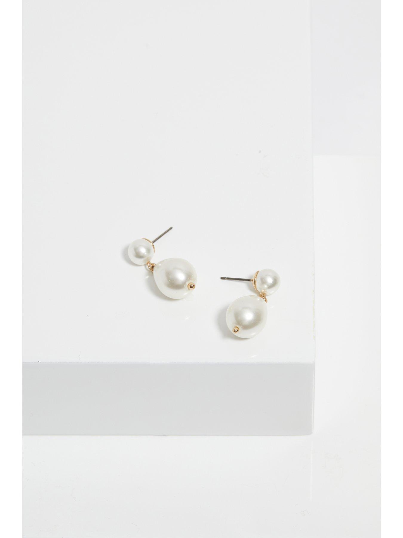 Image 5 of 5 of Jon Richard Jon Richard Gold Plated Pearl Peardrop Earrings