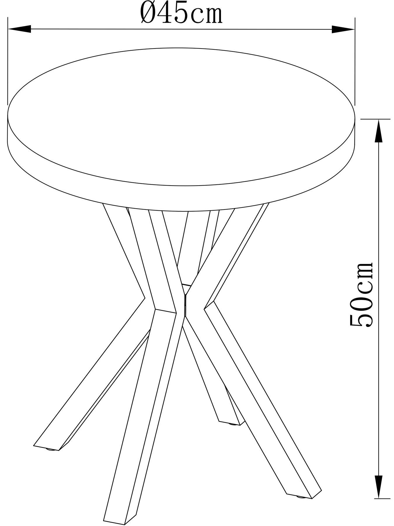 Image 6 of 7 of The Very Collection Oslo Round Side Table - Oak/Black -&nbsp;FSC&reg; Certified