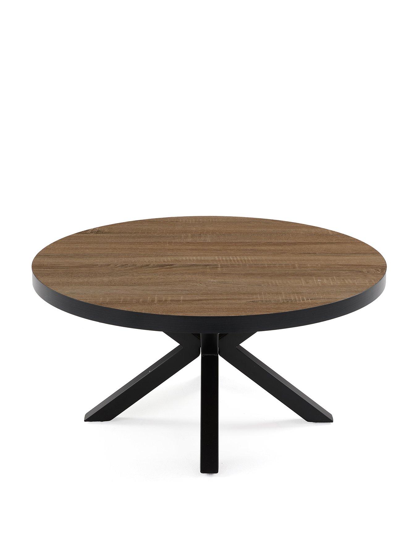 Image 2 of 7 of The Very Collection Oslo Round Coffee Table - Oak/Black - FSC&reg; Certified