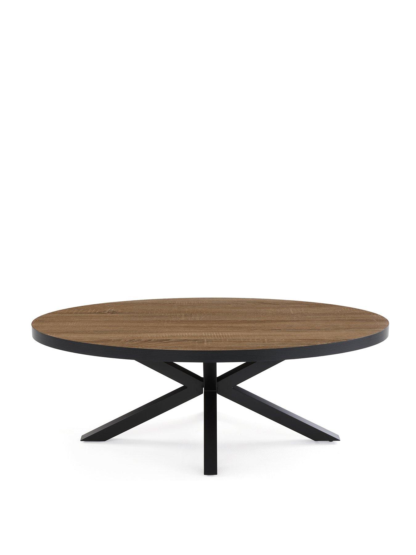 Image 2 of 7 of The Very Collection Oslo Oval Coffee Table - Oak/Black&nbsp;- FSC&reg; Certified