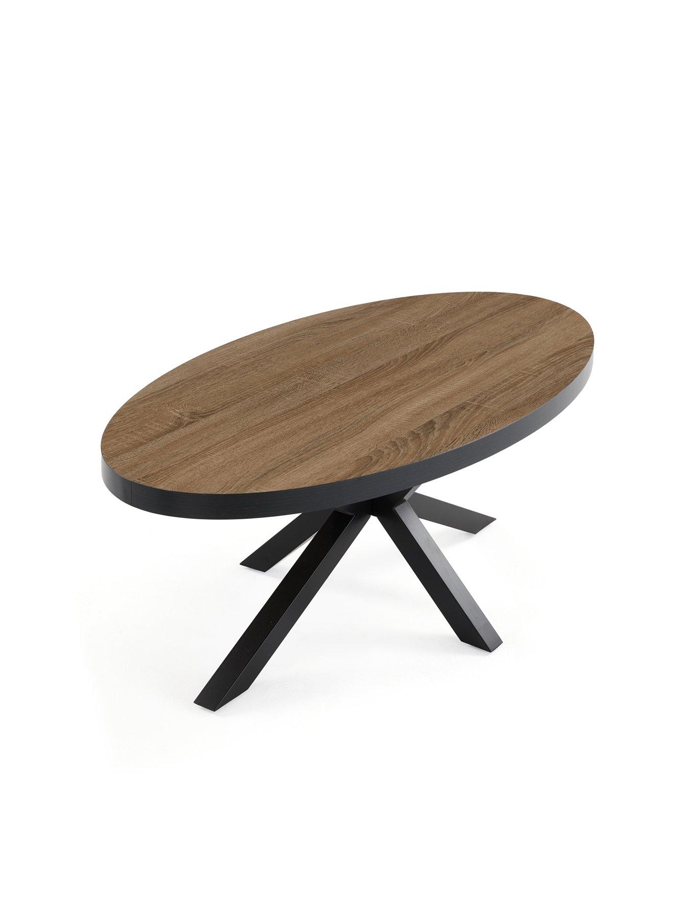 Image 3 of 7 of The Very Collection Oslo Oval Coffee Table - Oak/Black&nbsp;- FSC&reg; Certified