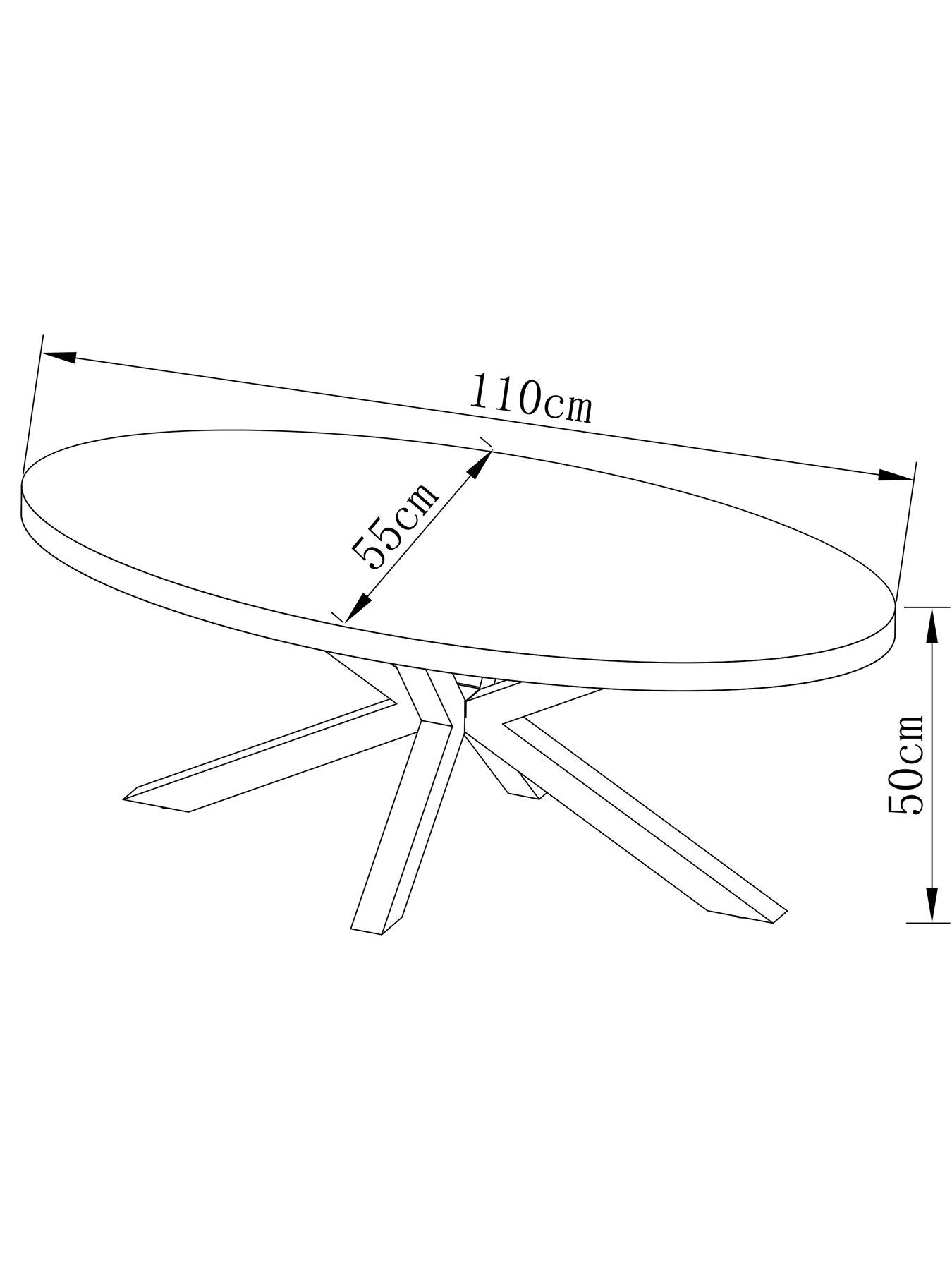 Image 6 of 7 of The Very Collection Oslo Oval Coffee Table - Oak/Black&nbsp;- FSC&reg; Certified
