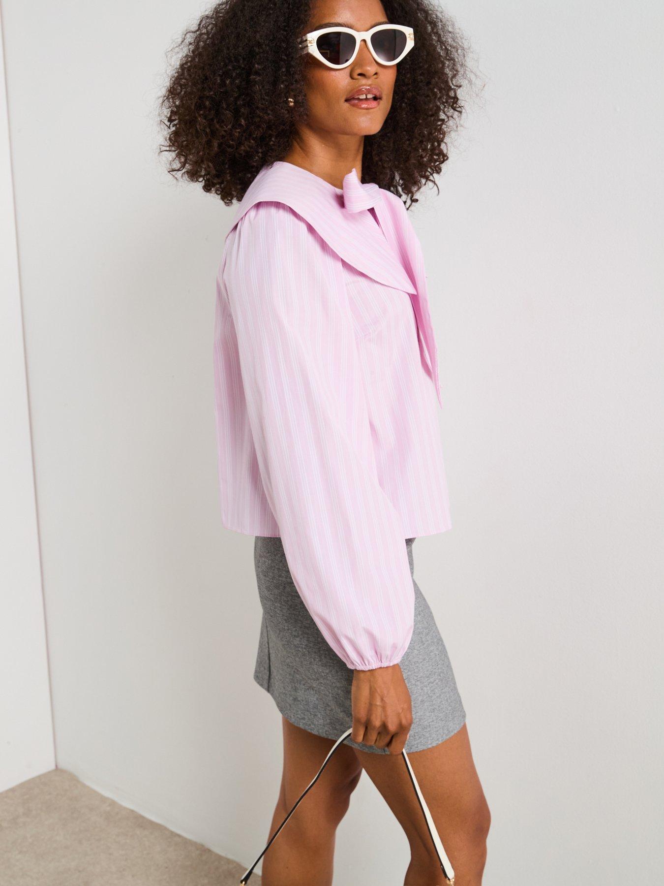 v-by-very-pink-stripe-bow-detail-blouse-pinkdetail