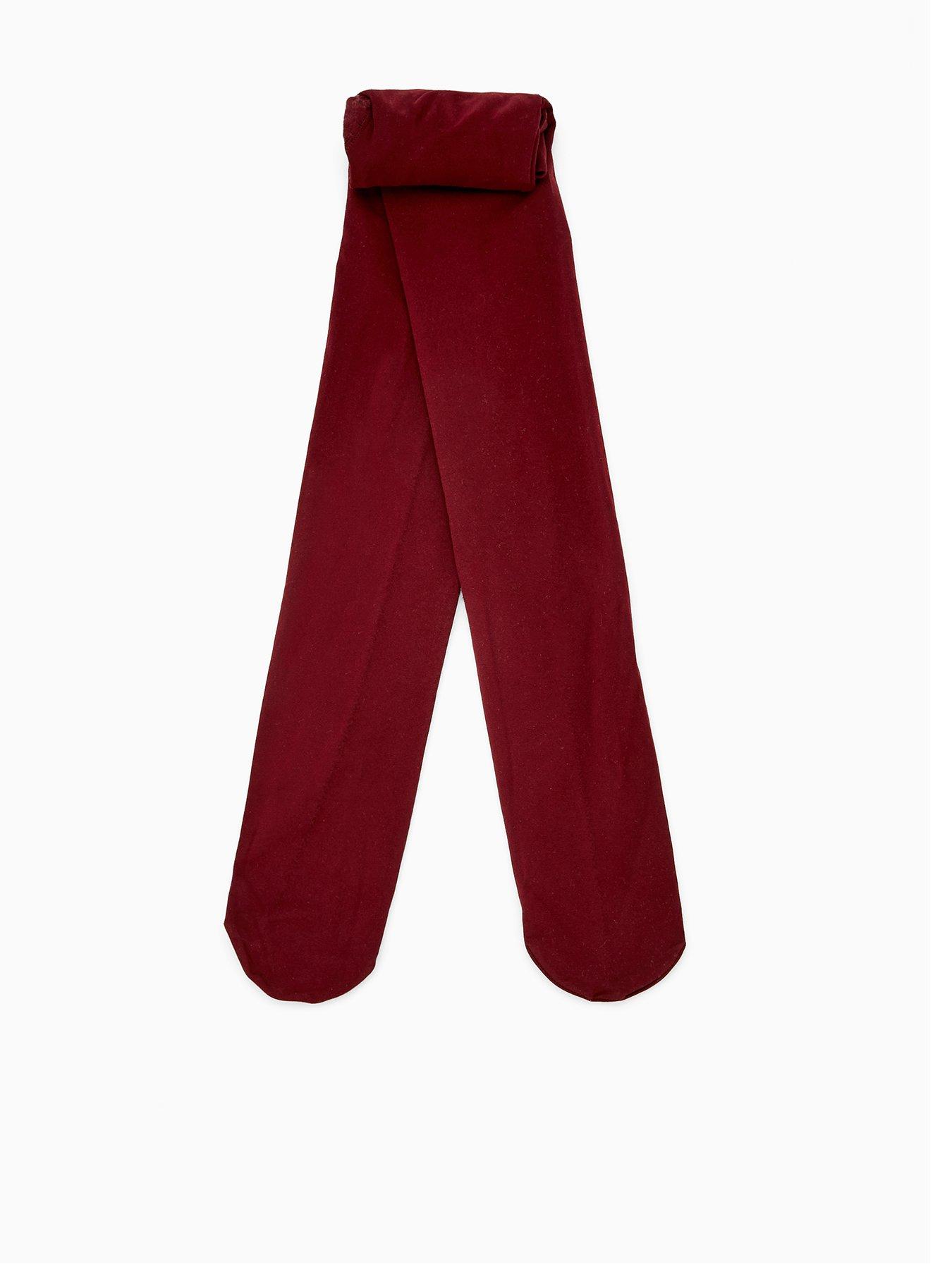 V by Very 60 Denier Burgundy Tights - Red