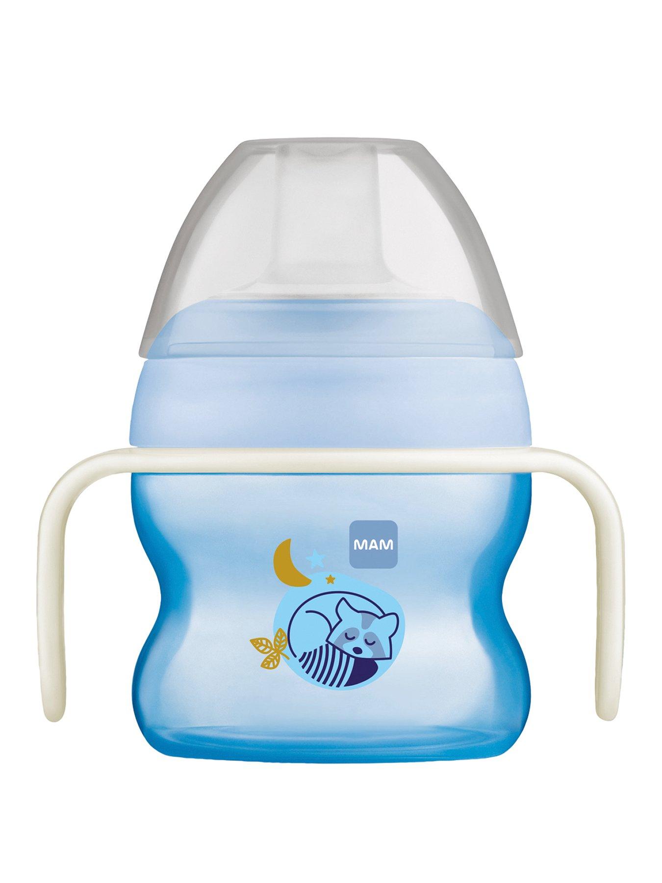 mam-starter-cup-150ml-with-glow-handles-bluefront