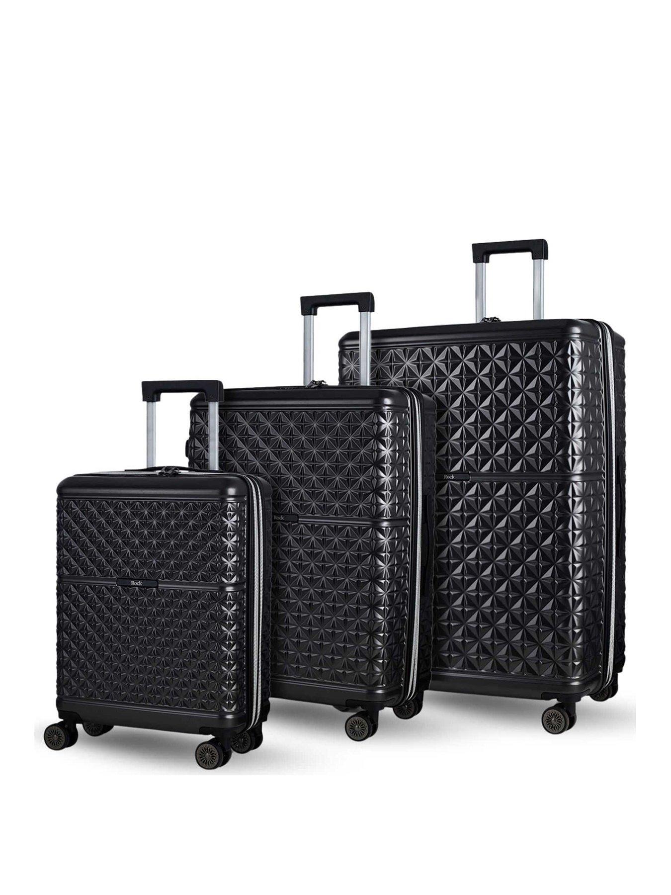 Rock Luggage Maya 3-Piece Luggage Set - Charcoal