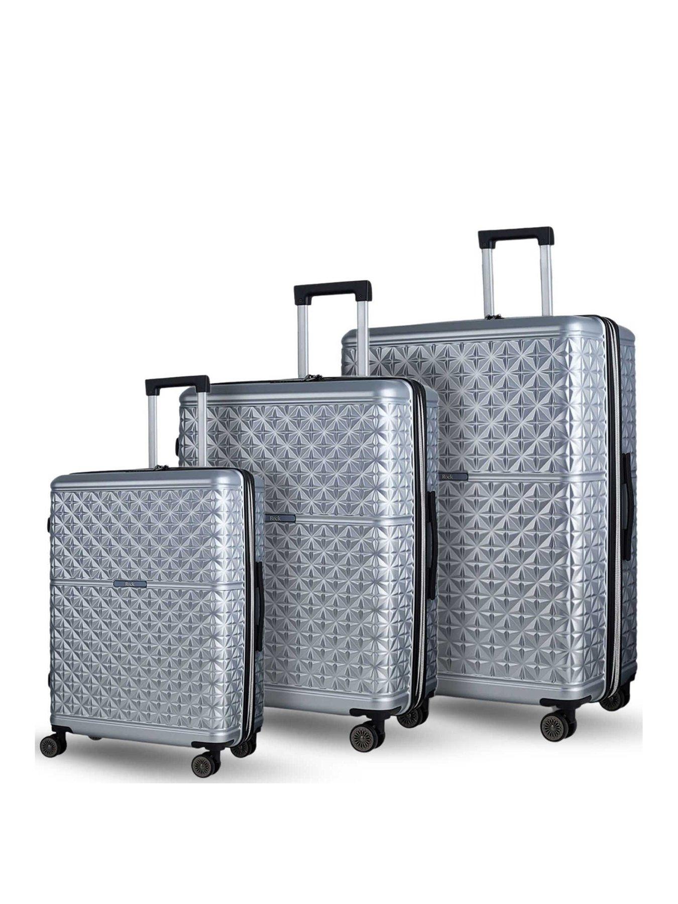 Image 1 of 6 of Rock Luggage Maya&nbsp;3-Piece Luggage&nbsp;Set - Silver