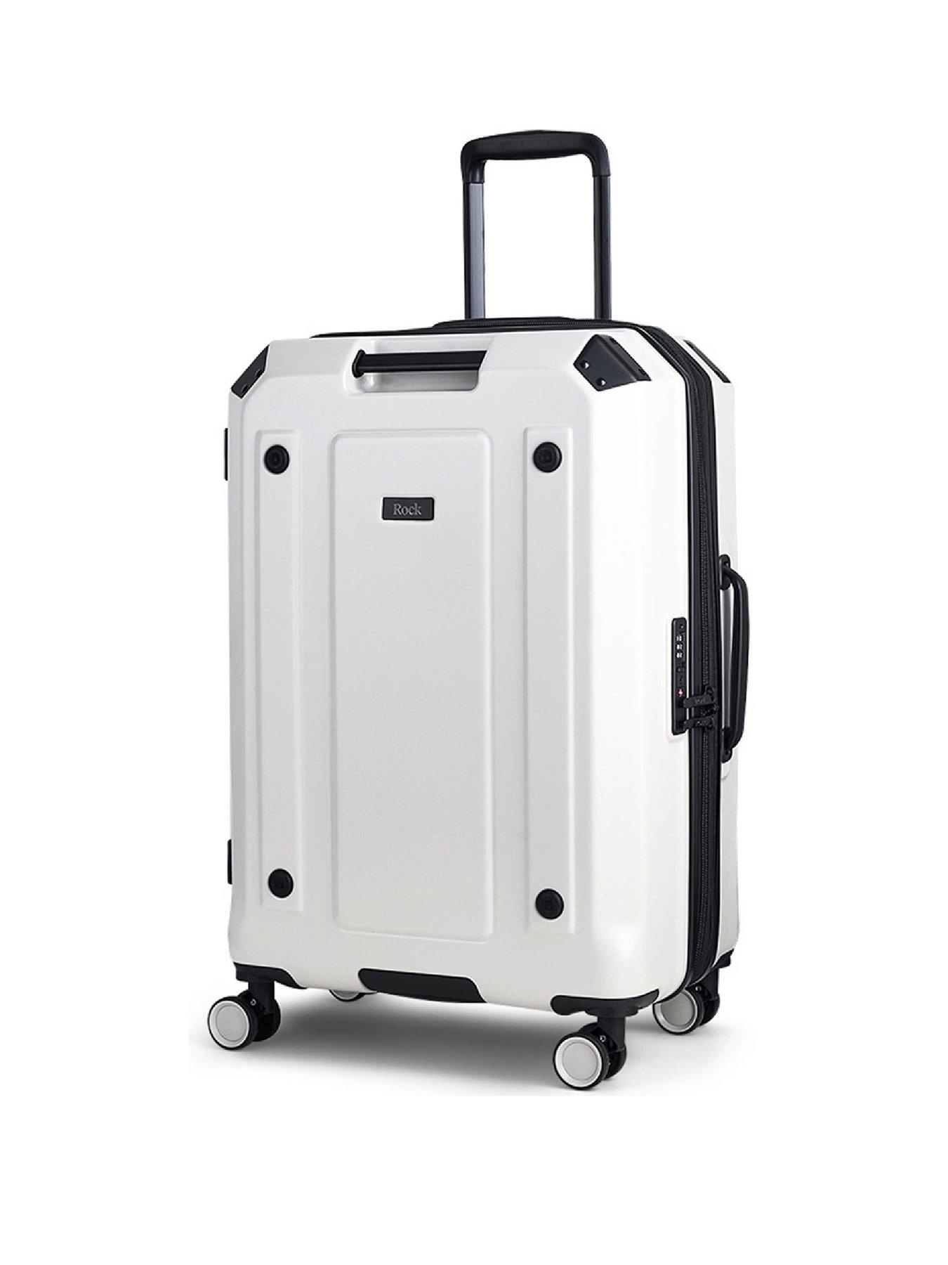 Image 1 of 7 of Rock Luggage Alpine&nbsp;Medium Suitcase - White