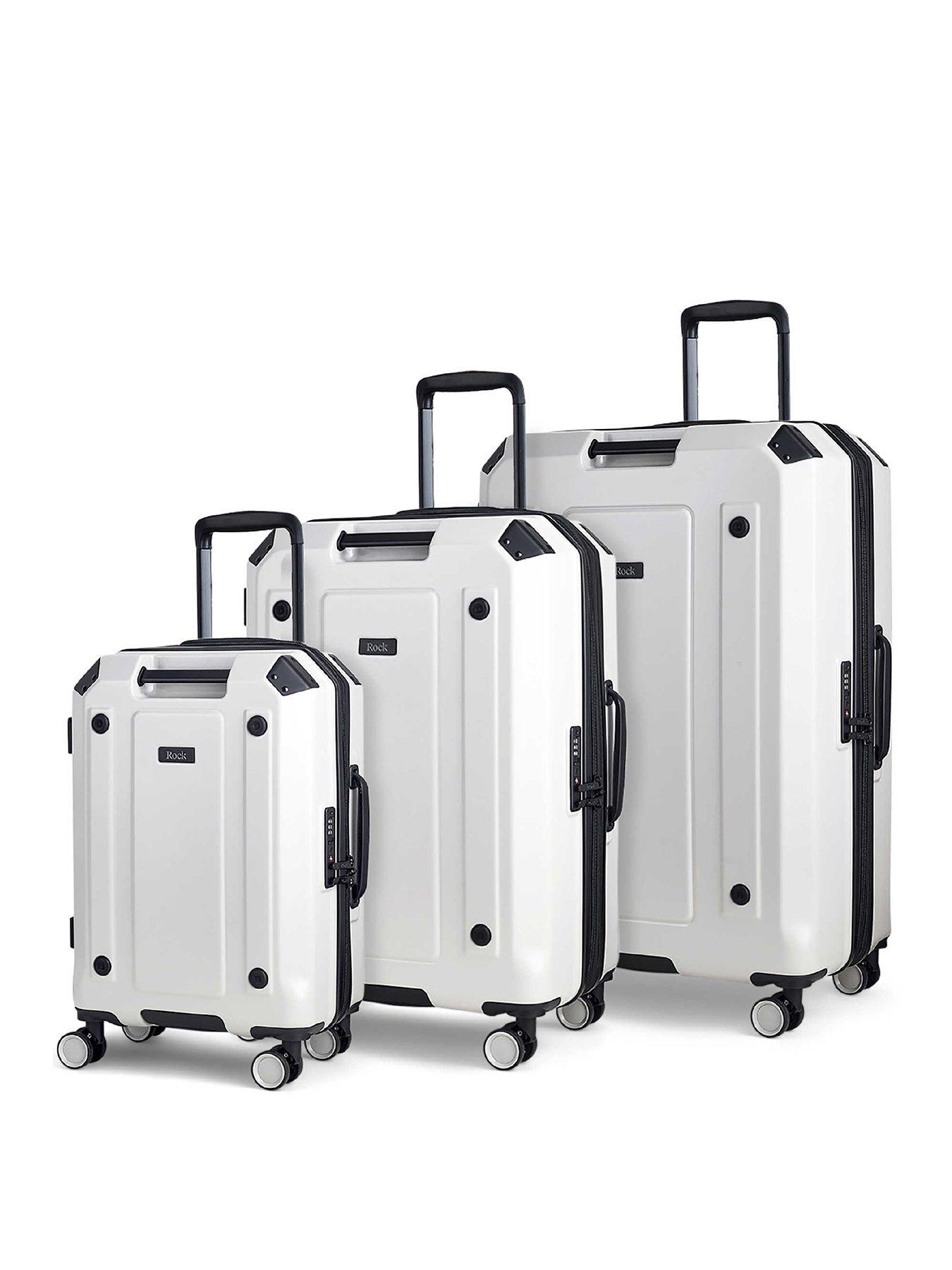 Rock Luggage Alpine 3-Piece Luggage Set - White