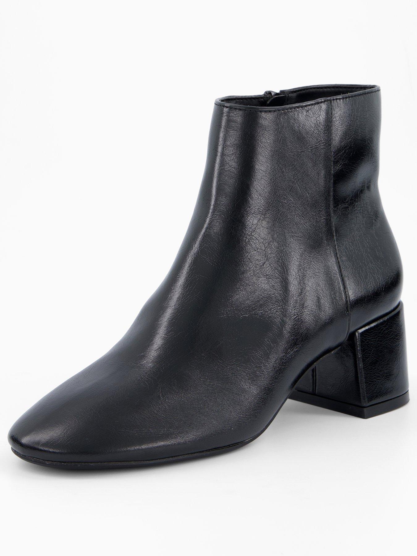 Image 3 of 7 of The Very Collection Low Block Heel Ankle Boot - Black