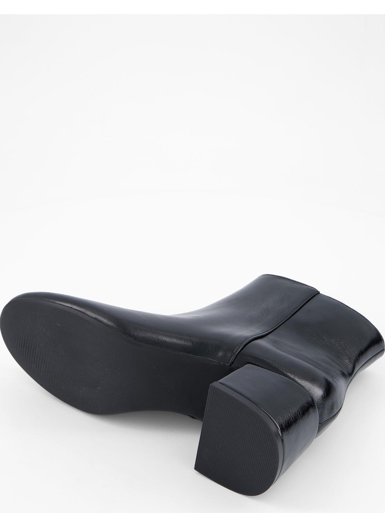 Image 5 of 7 of The Very Collection Low Block Heel Ankle Boot - Black