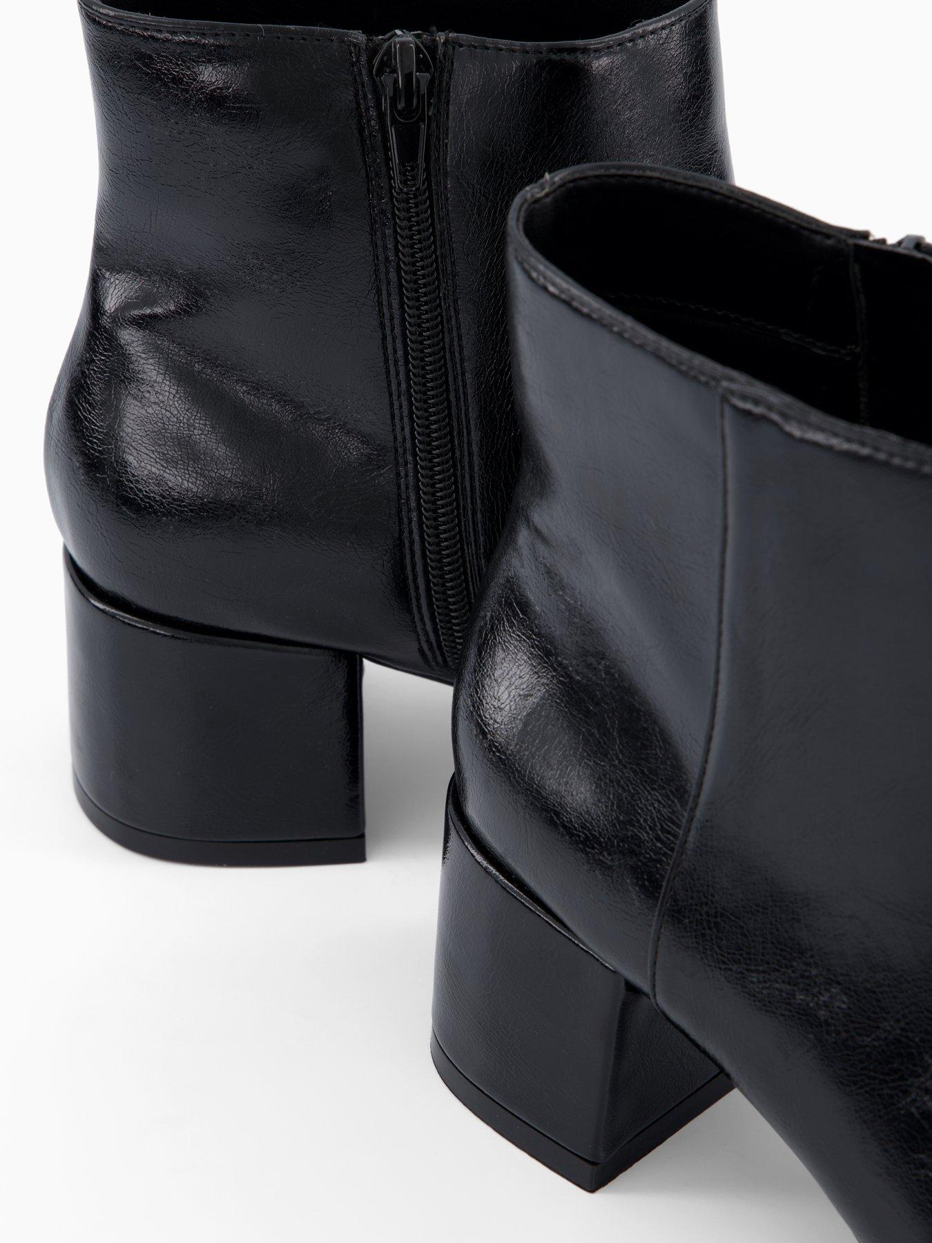 Image 6 of 7 of The Very Collection Low Block Heel Ankle Boot - Black