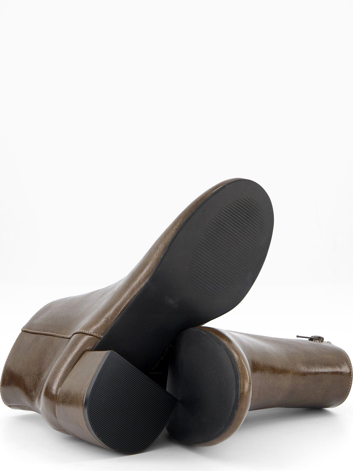 Image 6 of 7 of The Very Collection Low Block Heel Ankle Boot - Green