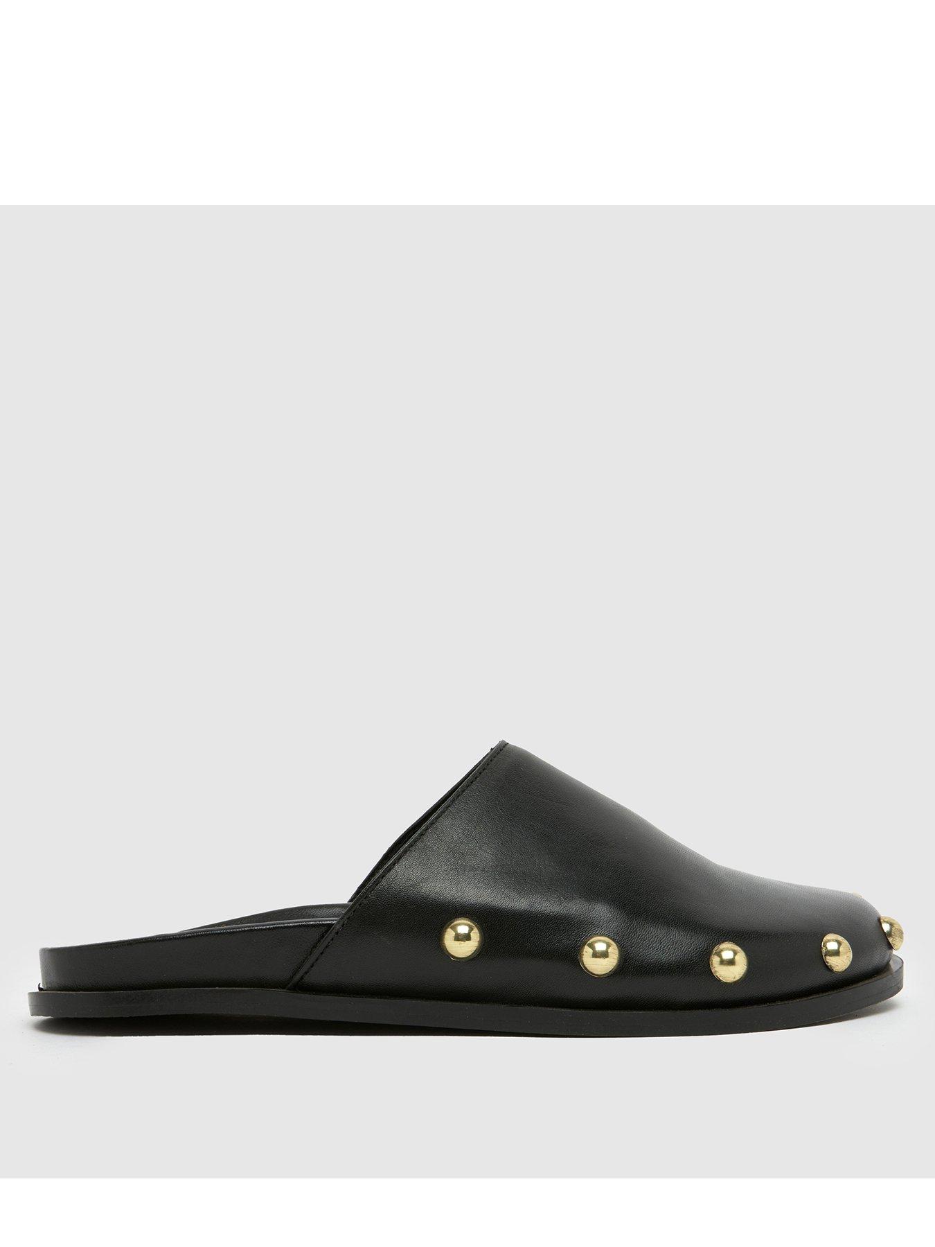 Schuh Teale Studded Leather Clog - Black