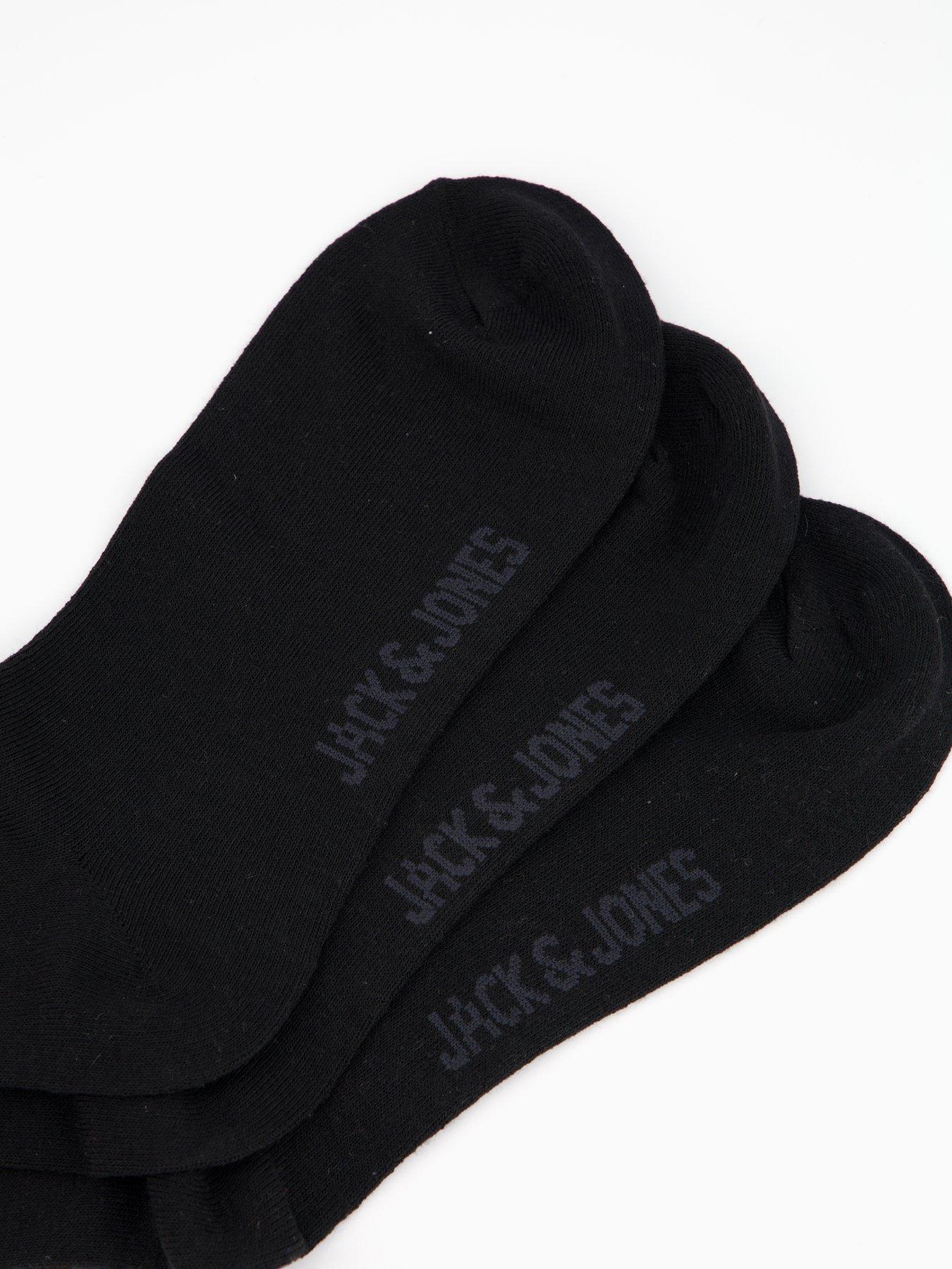 Image 3 of 3 of Jack & Jones Ordinary 3 Pack Ankle Socks - Black