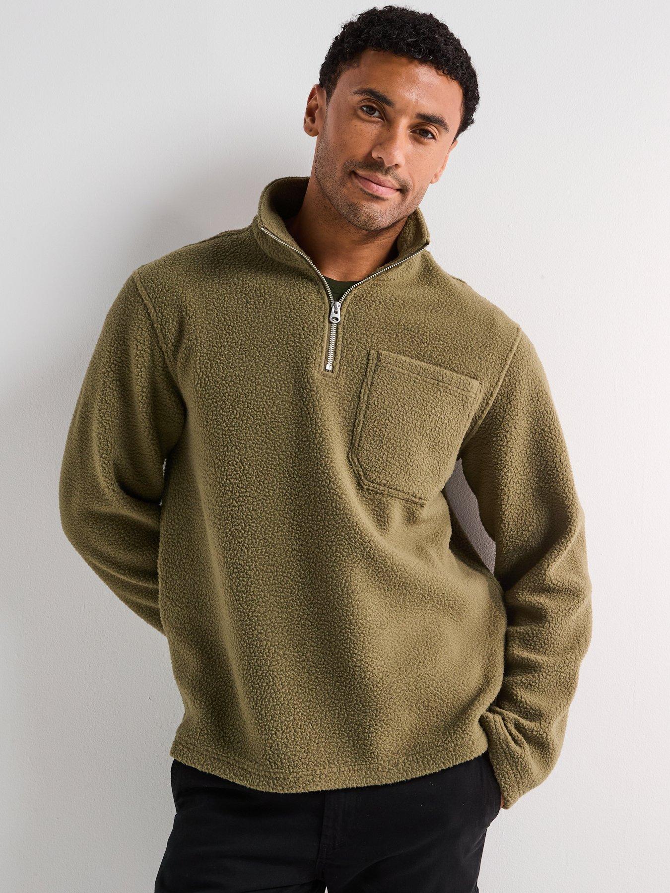 Jack & Jones Joribiza Fleece 1/2 Zip Sweat - Khaki