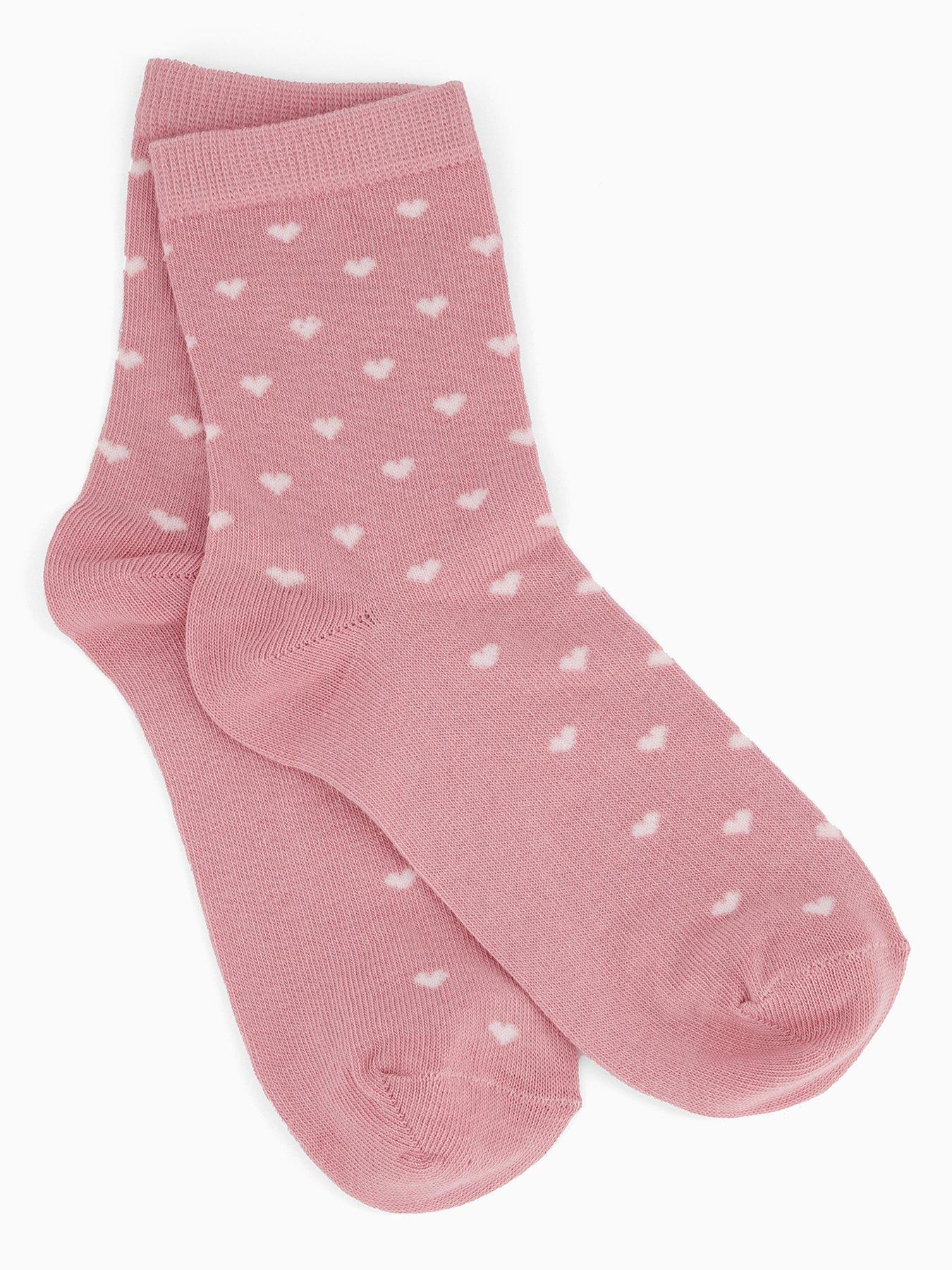 Image 2 of 4 of The Very Collection Girls 7 Pack Hearts And Spots Socks - Multi