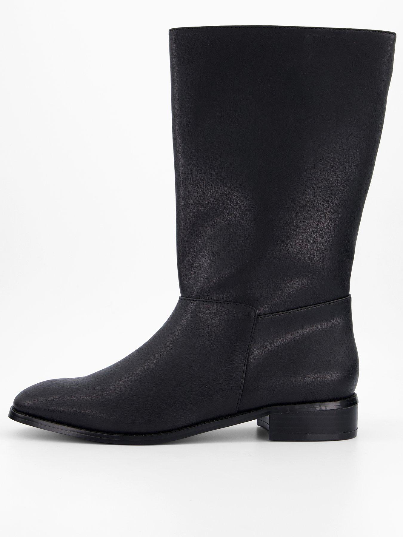 the-very-collection-low-block-heel-calf-length-boots-black