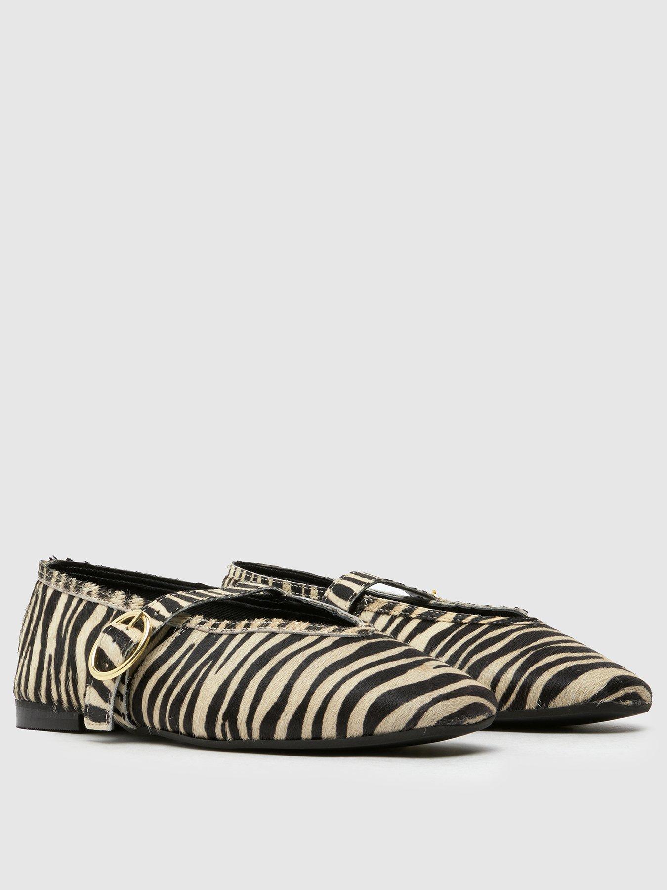 Image 2 of 4 of Schuh Lavena Leather Mary Jane Ballerina - Animal Print