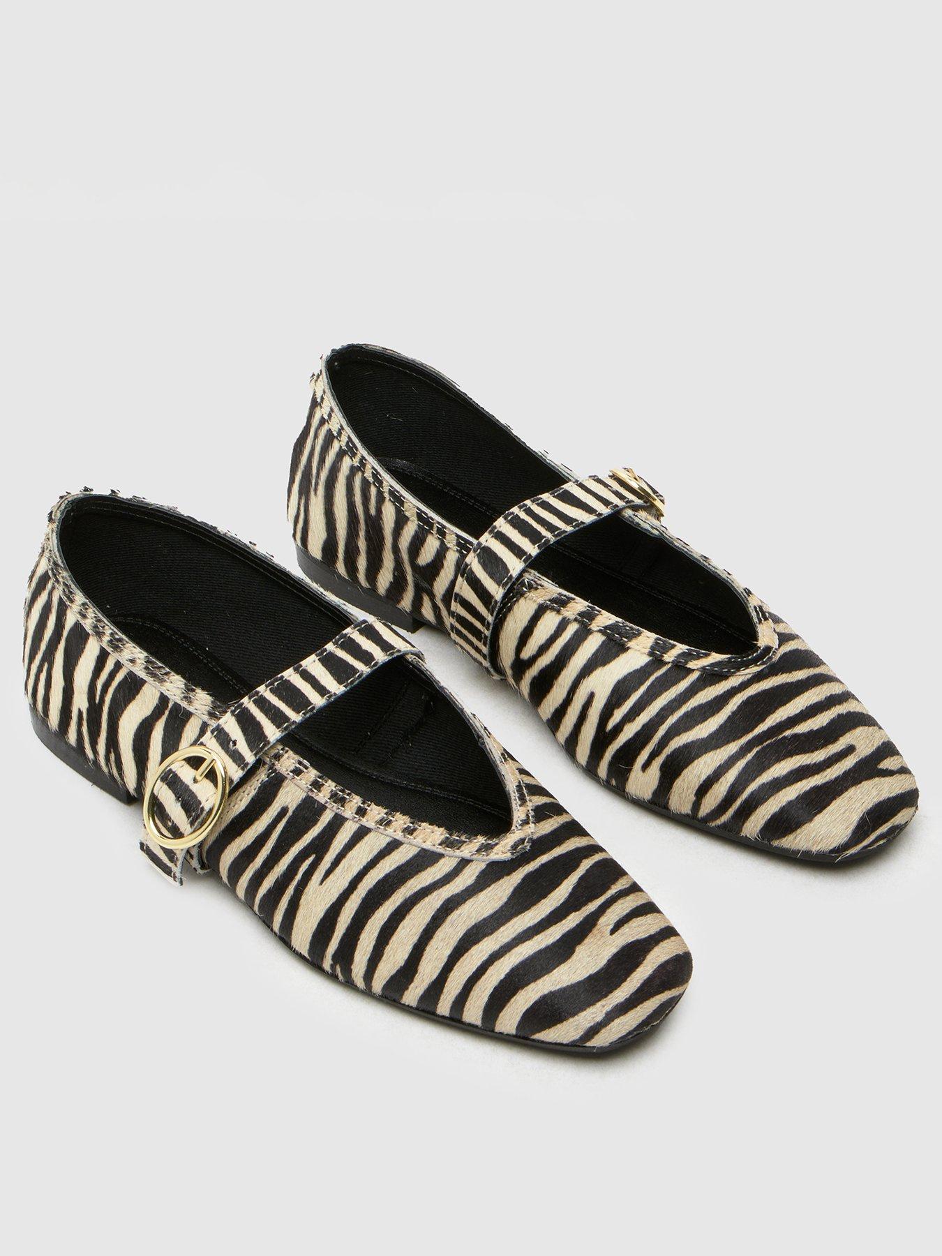 Image 3 of 4 of Schuh Lavena Leather Mary Jane Ballerina - Animal Print