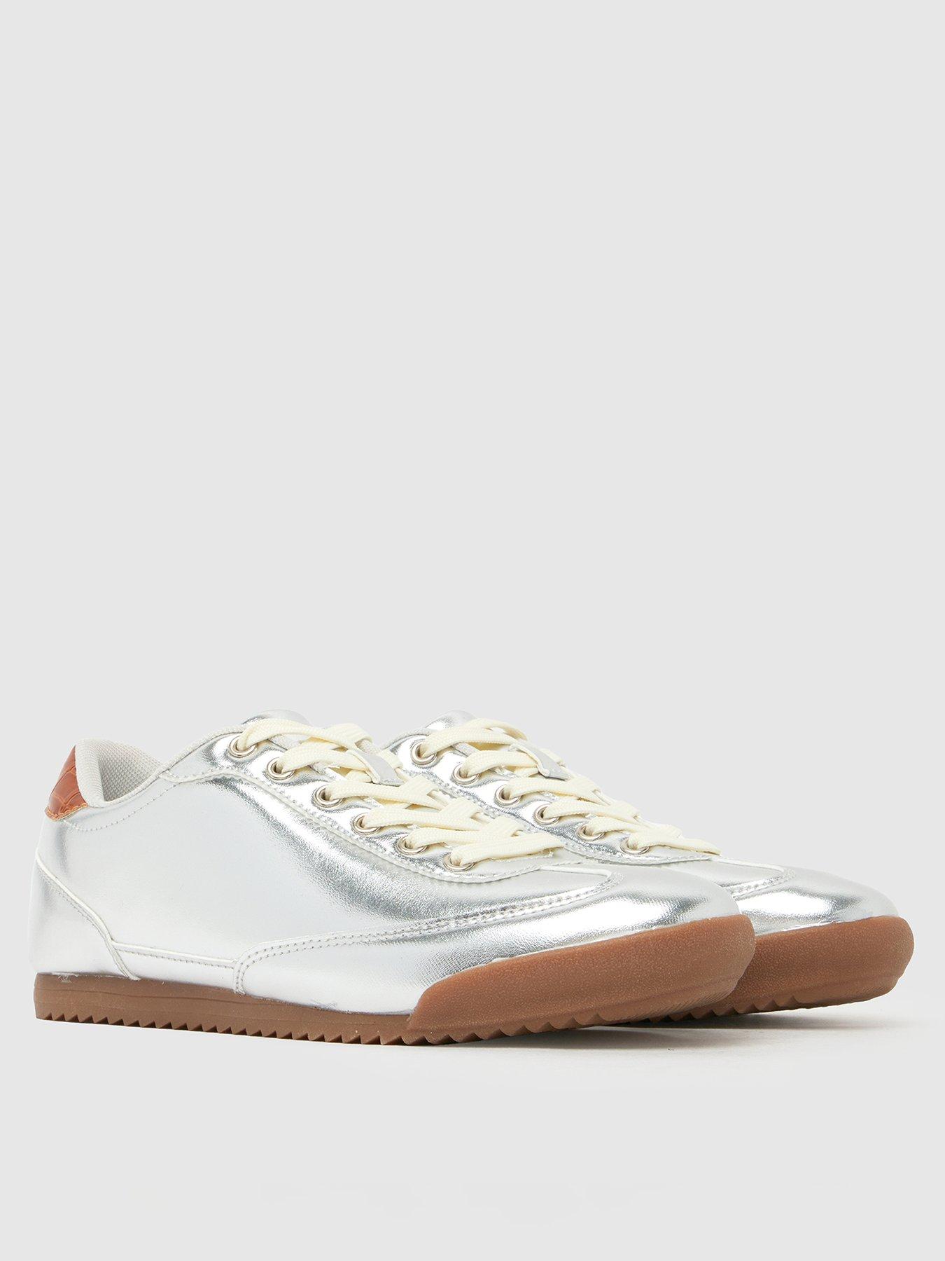 schuh-miko-slim-sole-trainers-silver