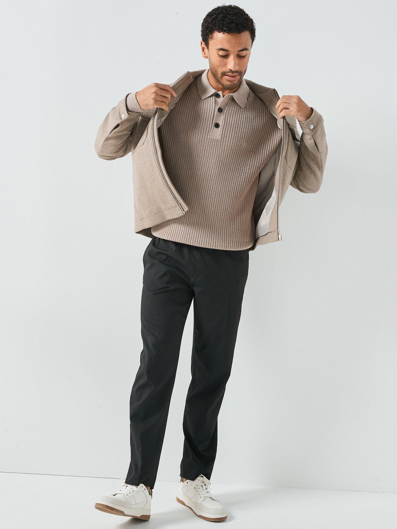 Image 3 of 6 of Jack & Jones Crussel Wool Blend - Beige