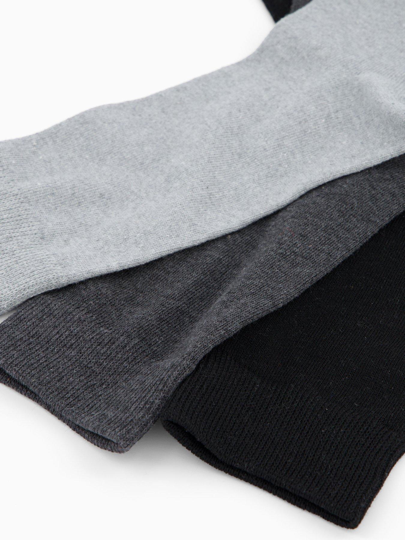 Image 2 of 3 of Jack & Jones Ordinary 3 Pack Ankle Socks - Black/Grey