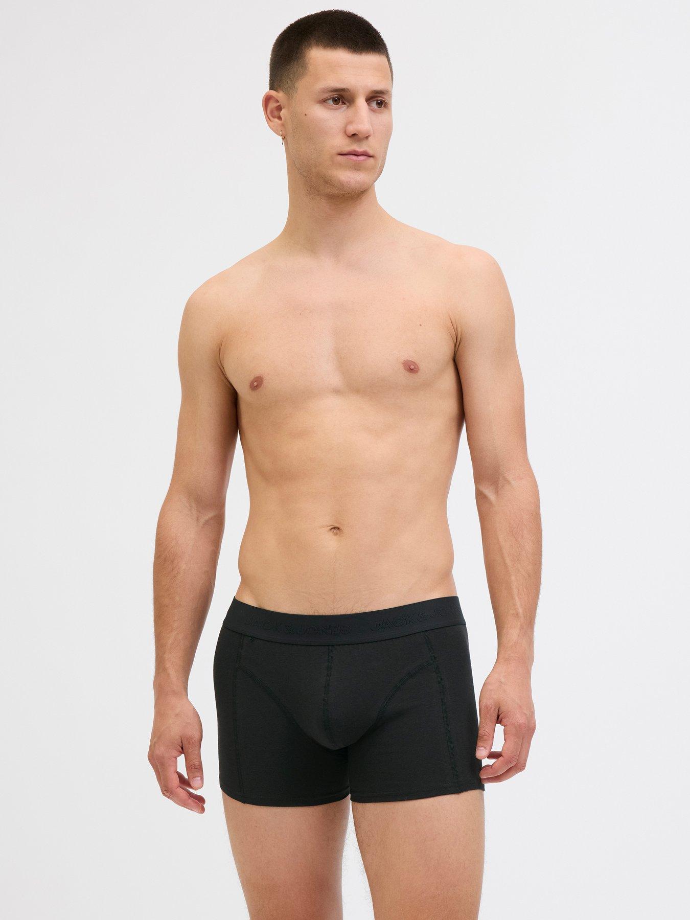 Image 5 of 7 of Jack & Jones 3 Pack Tonal Trunks - Black