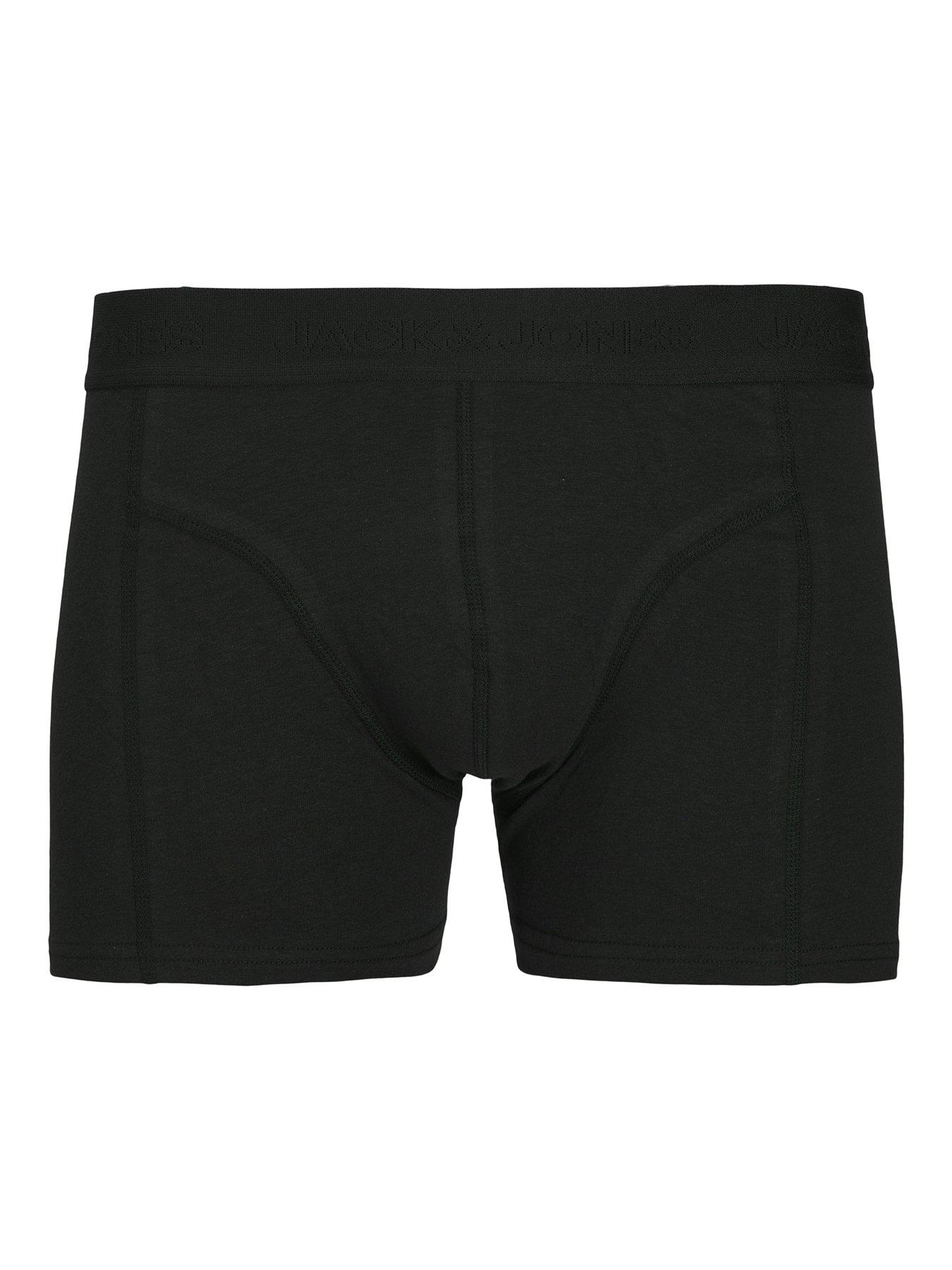Image 6 of 7 of Jack & Jones 3 Pack Tonal Trunks - Black