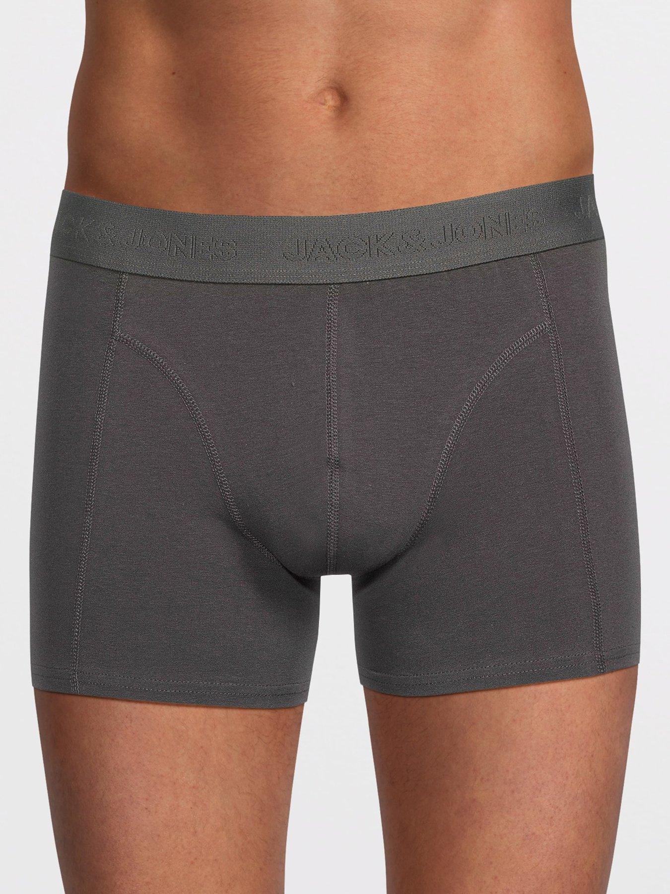 Image 2 of 3 of Jack & Jones 3 Pack Tonal Trunks - Dark Grey