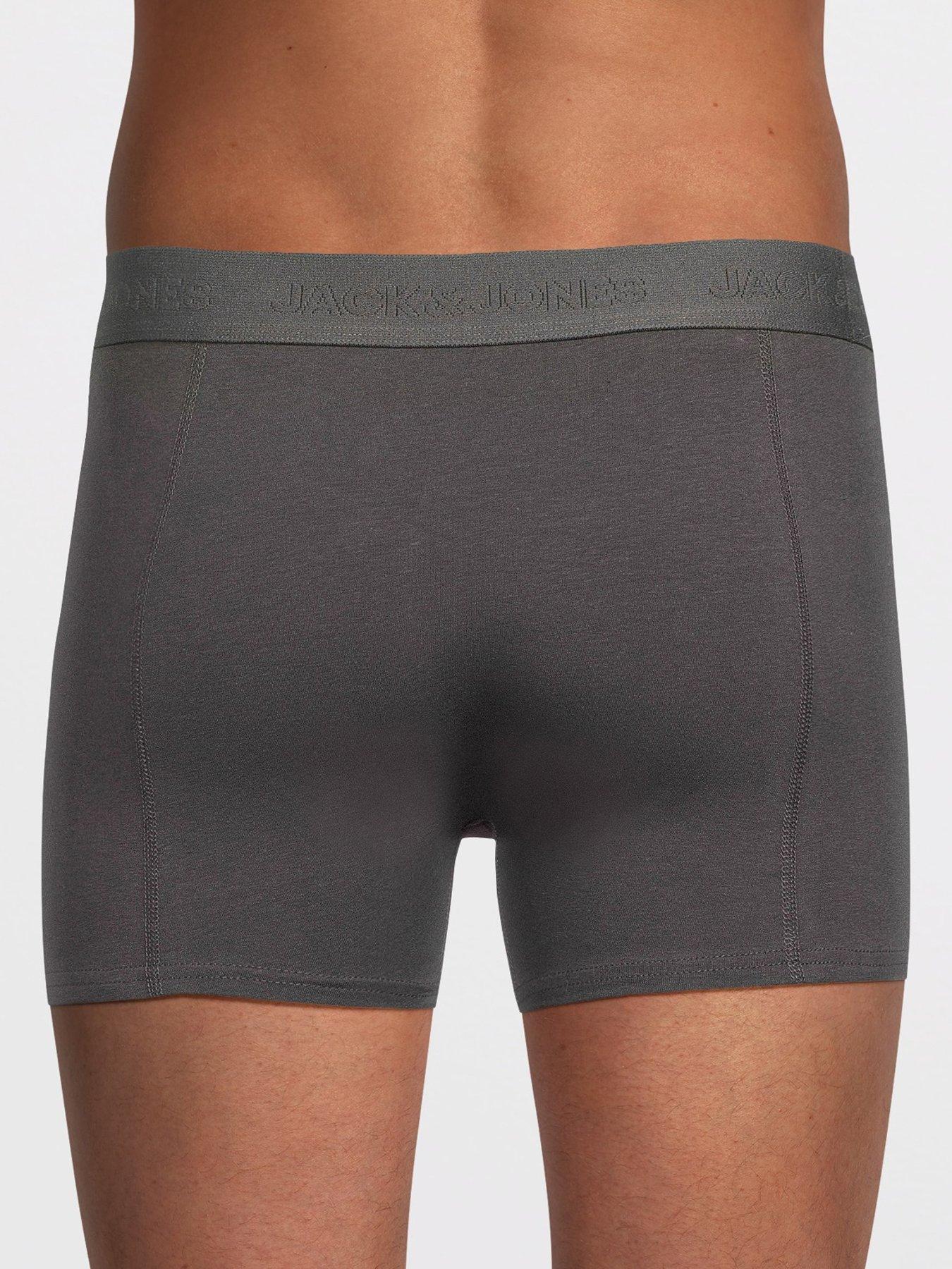 Image 3 of 3 of Jack & Jones 3 Pack Tonal Trunks - Dark Grey