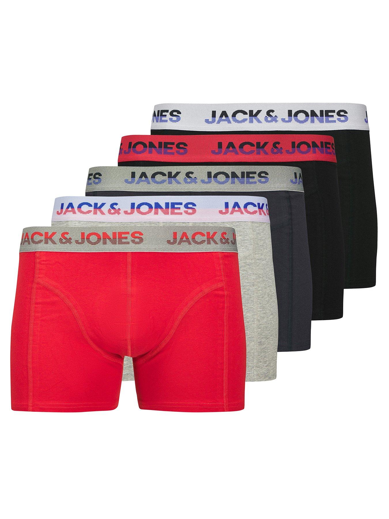 Jack & Jones Jadon 5 Pack Logo Waistband Trunks - Multi