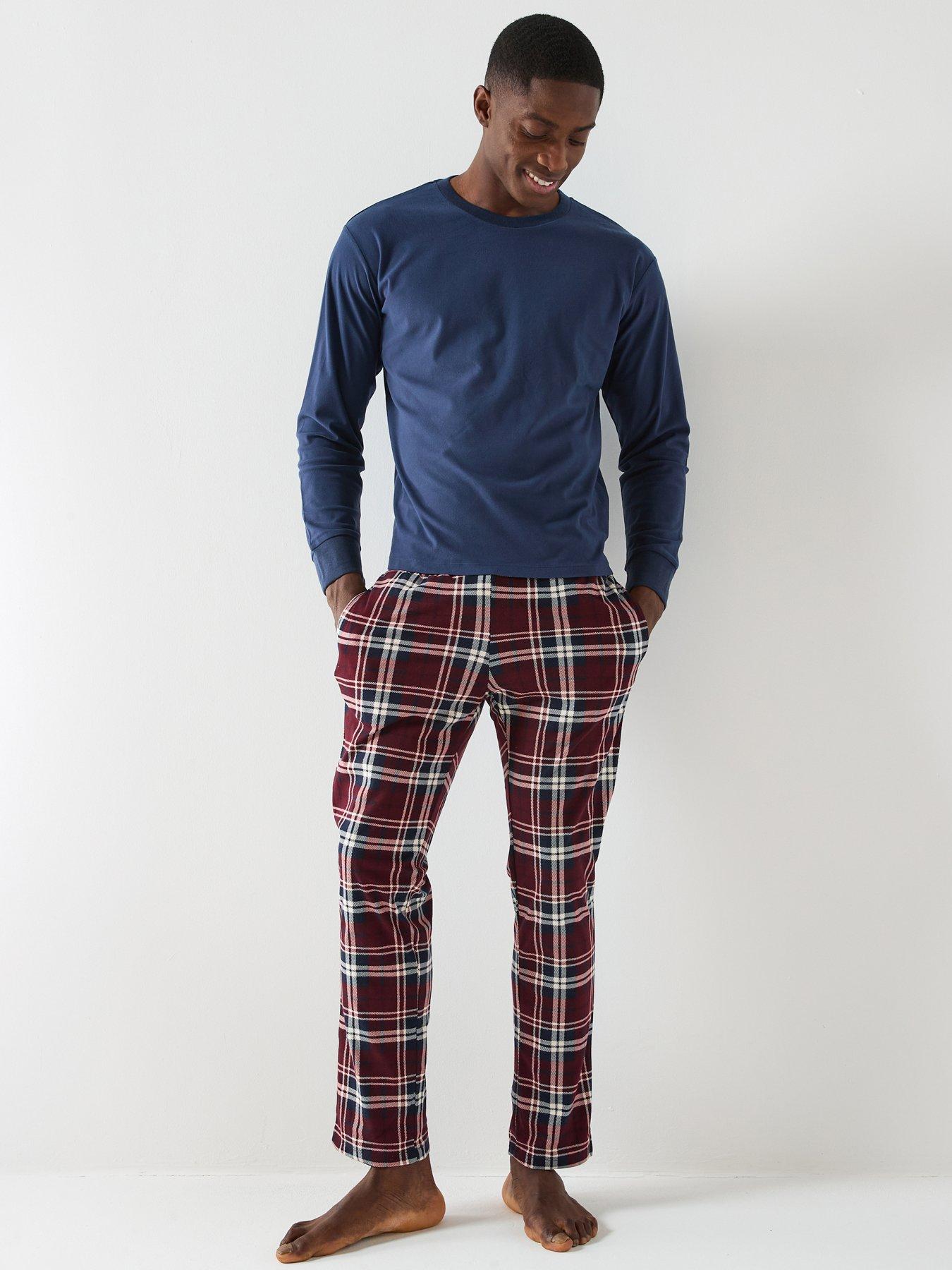 jack-jones-solid-loungewear-top-and-bottom-set-navy