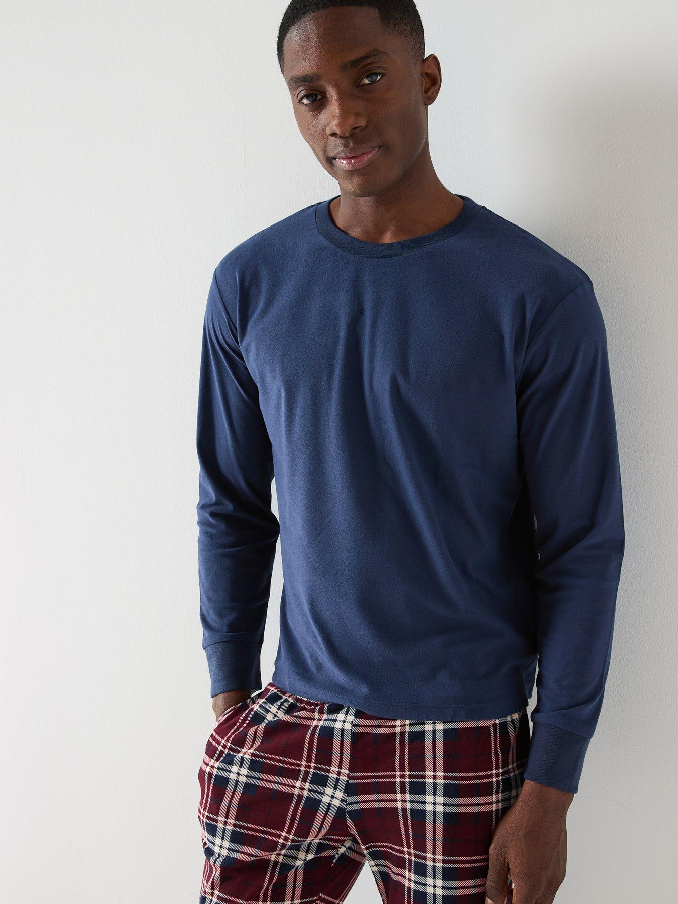 jack-jones-solid-loungewear-top-and-bottom-set-navyoutfit