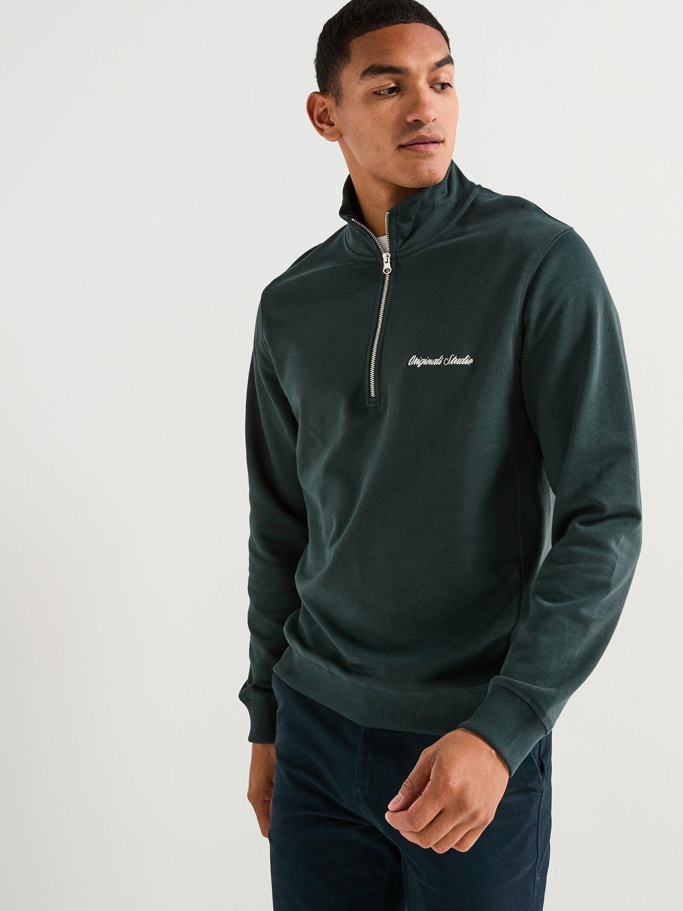 jack-jones-norrebro-embroidered-half-zip-sweat-top-greenfront