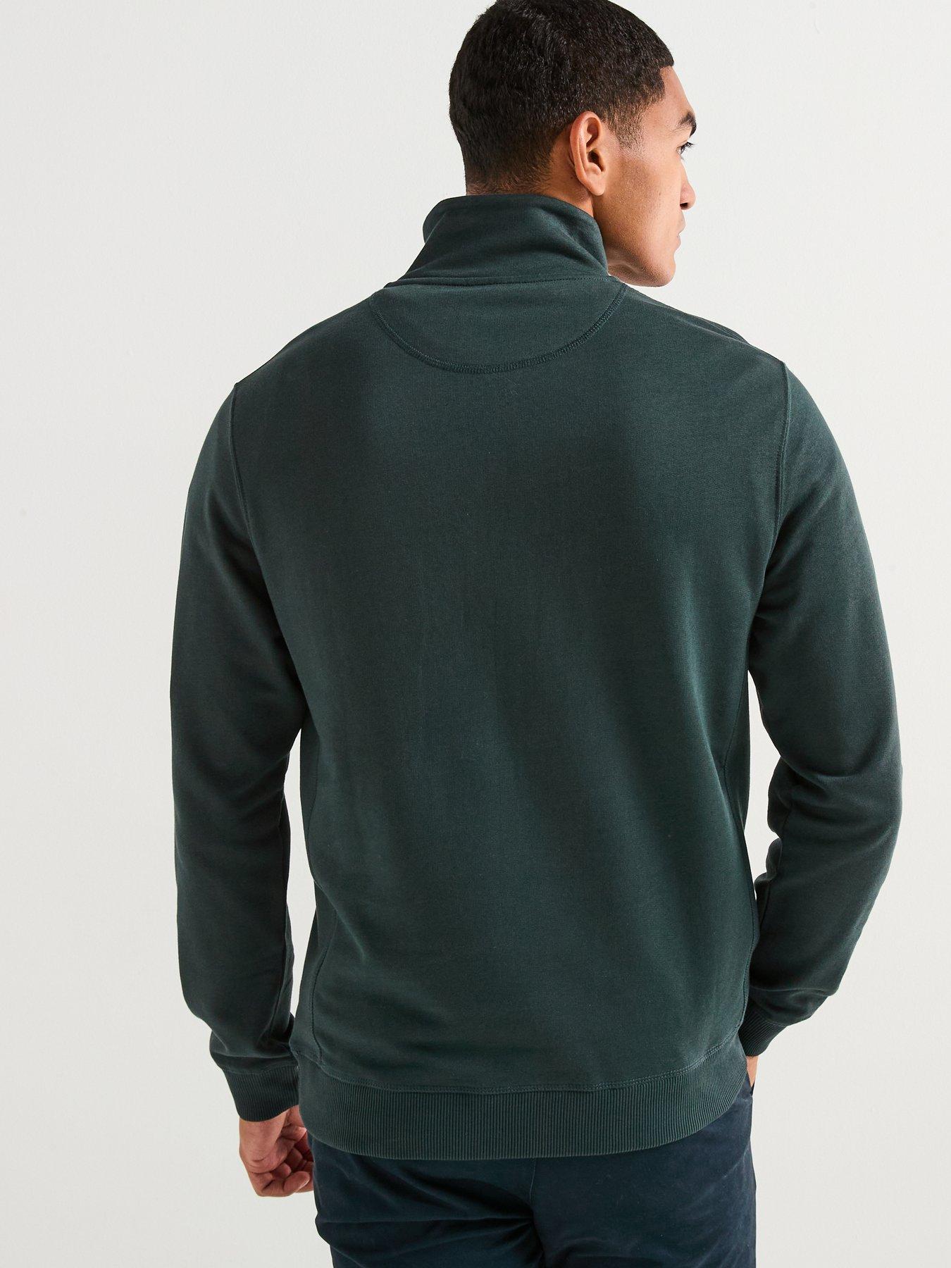 jack-jones-norrebro-embroidered-half-zip-sweat-top-greenstillFront