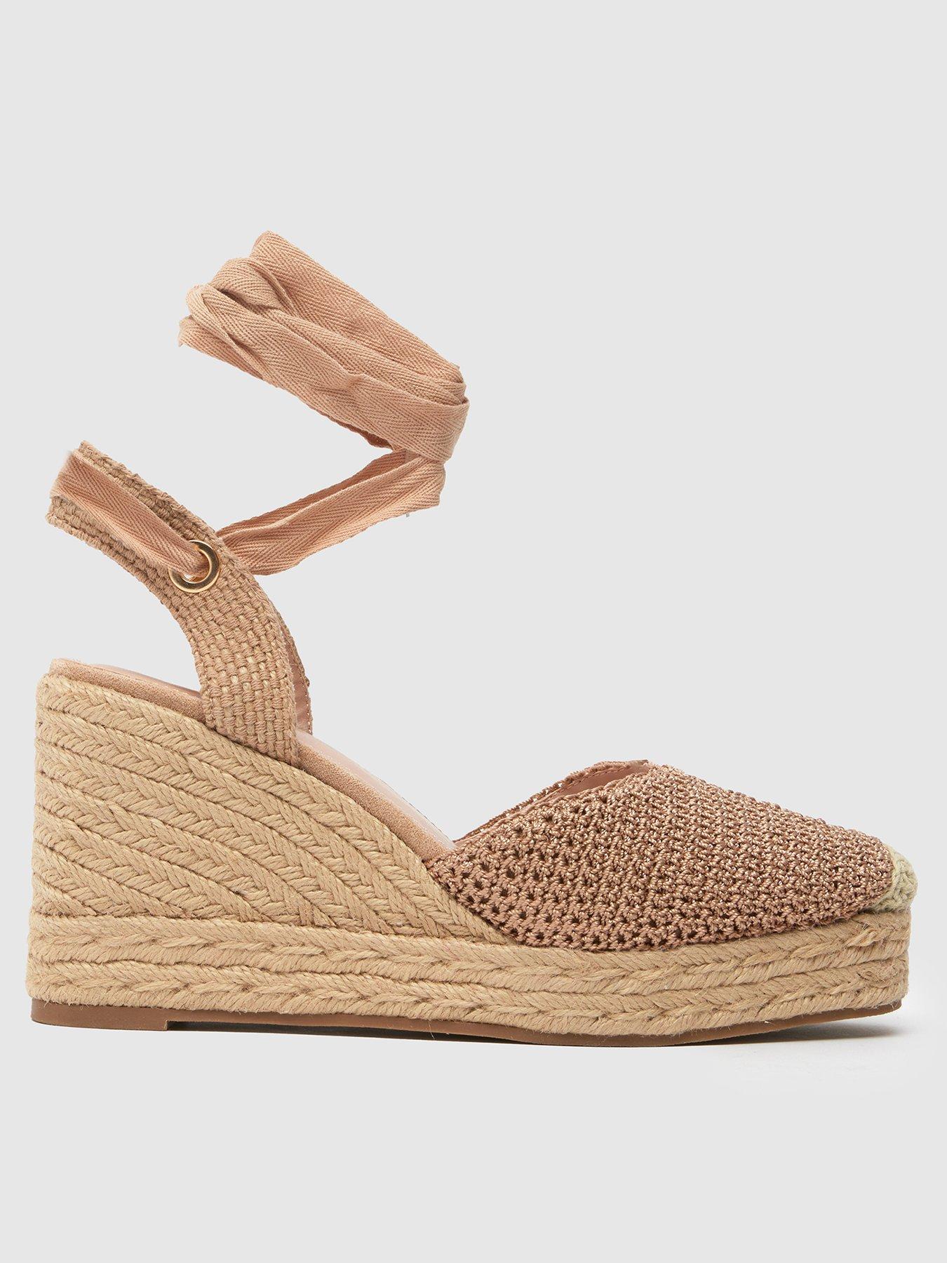 Schuh Velma Tie Wedge Espadrille - Natural